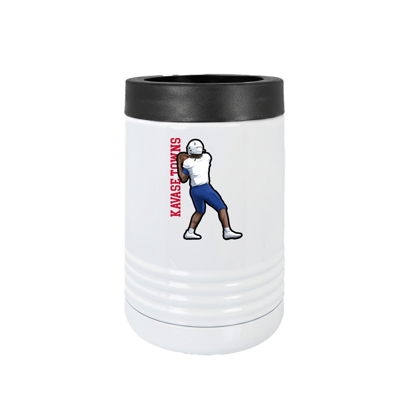 Beverage Holder — Name Vertical in White
