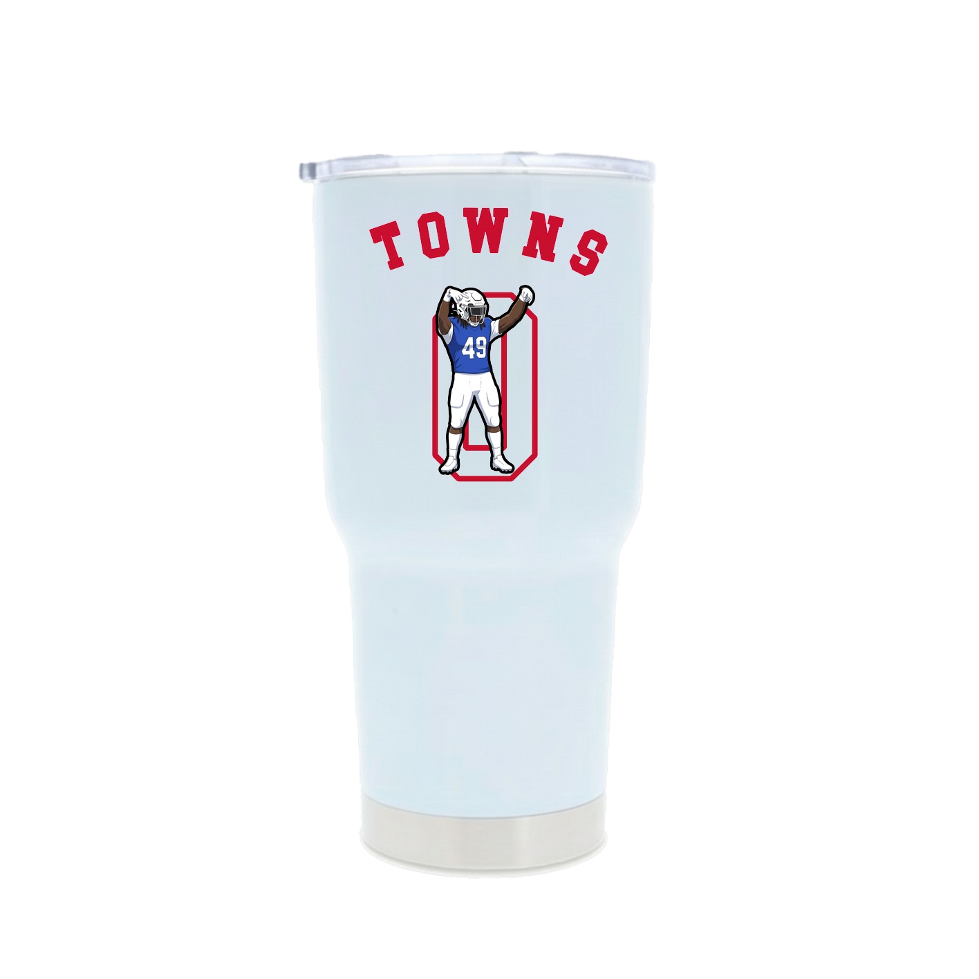 30oz Stainless Steel Tumbler — Shirsey Arch in White
