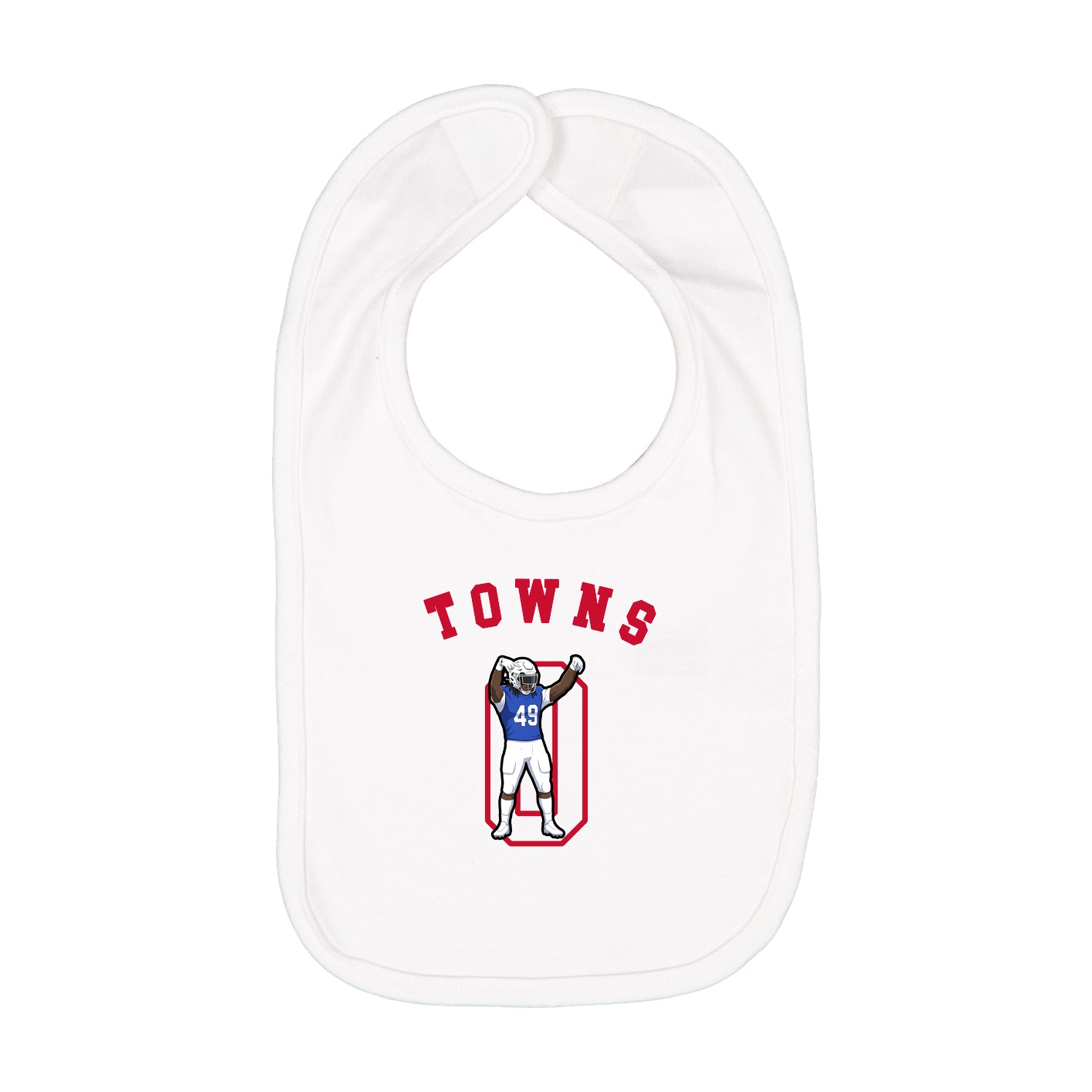 Infant Bib — Shirsey Arch in White