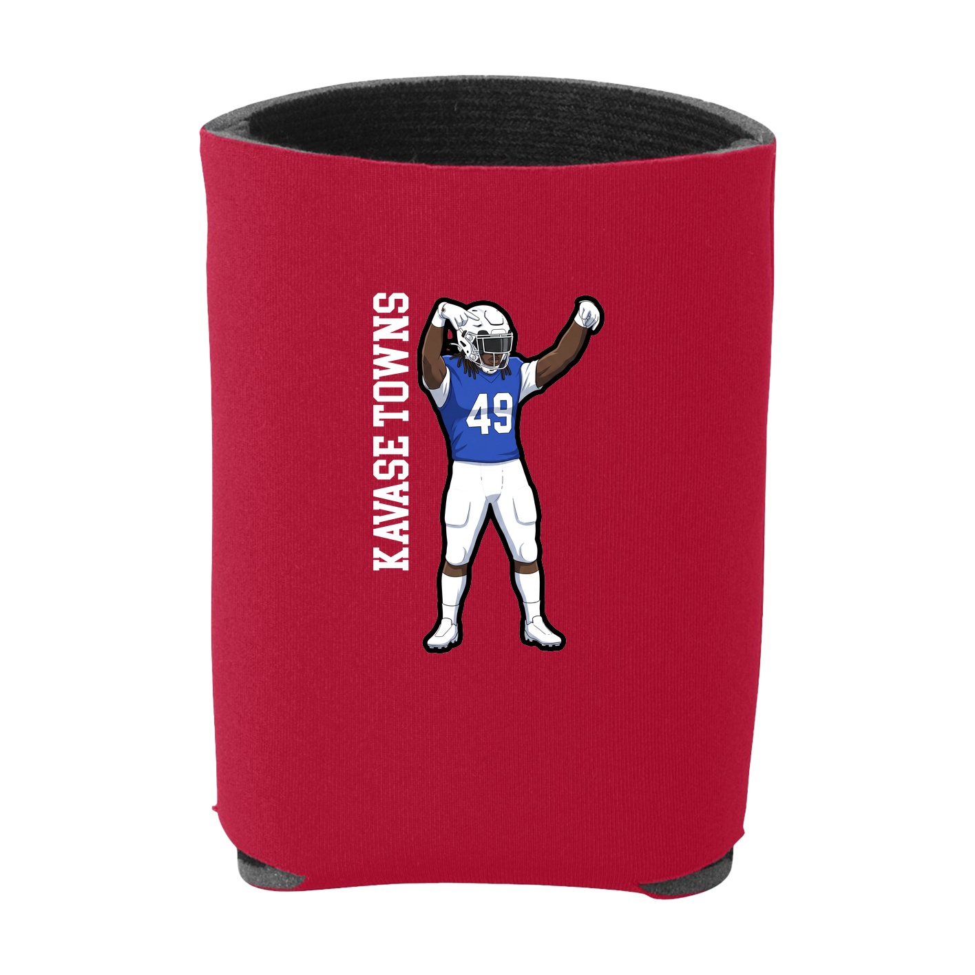 Can Holder — Name Vertical in Red
