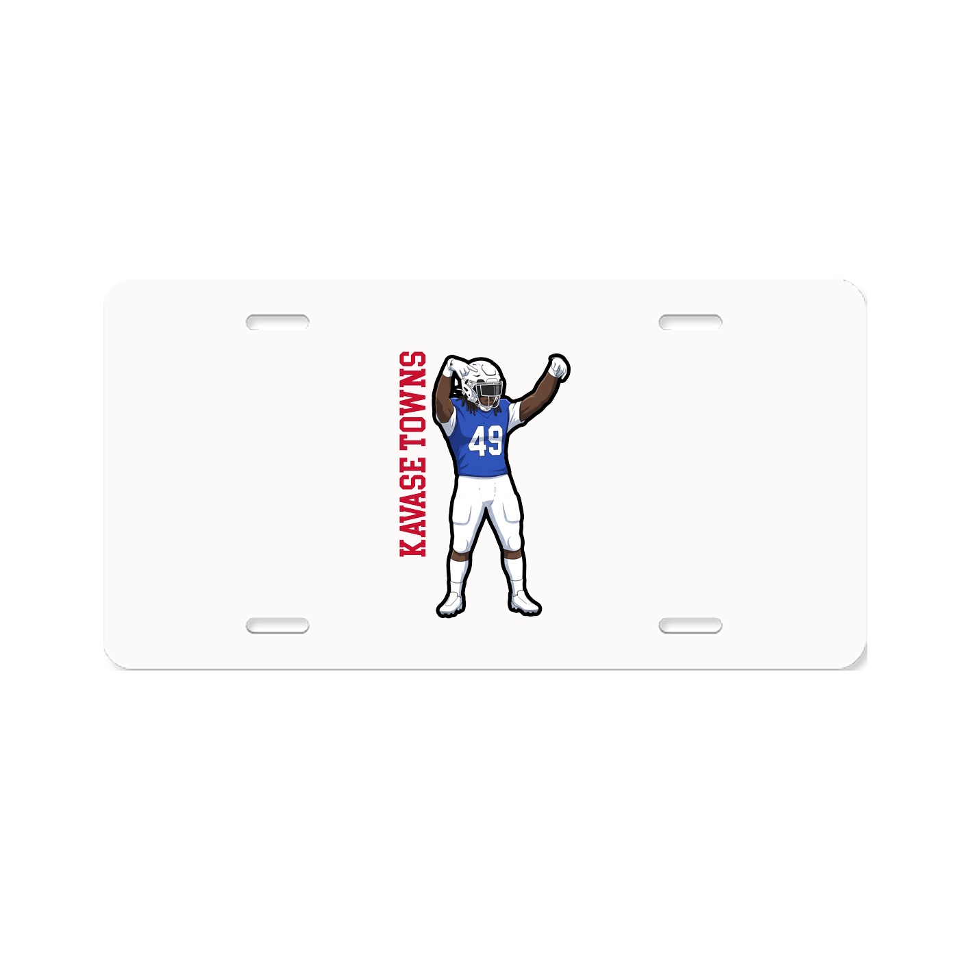 License Plate — Name Vertical in Classic