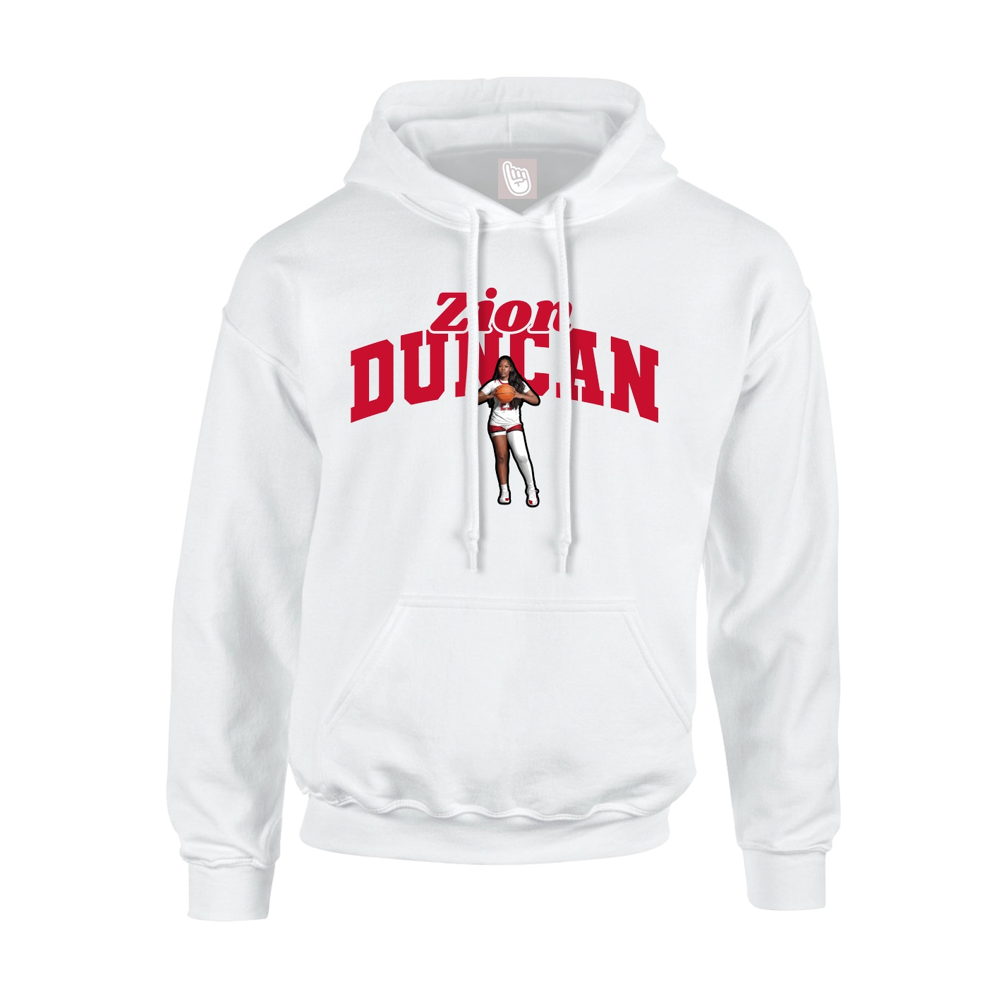 Youth Hoodie — Signature Arch in White