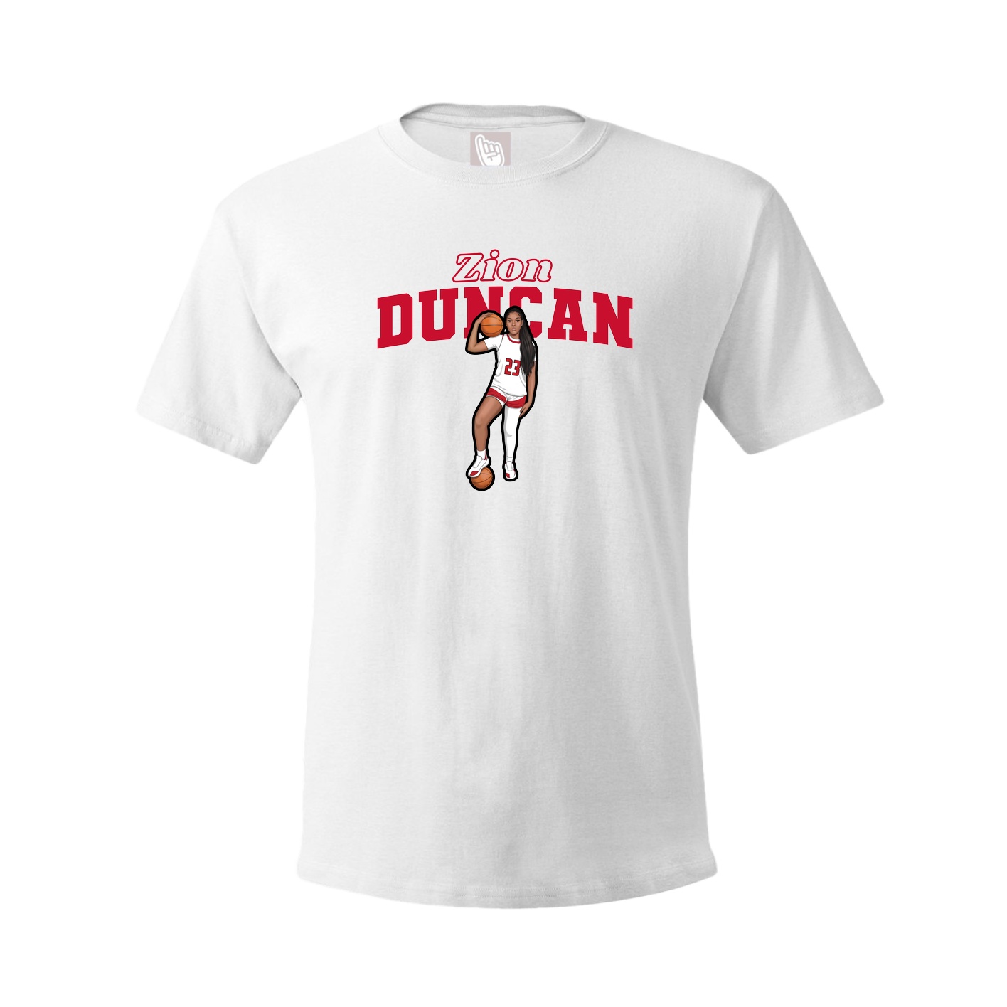 Youth Tee — Name Arch in White