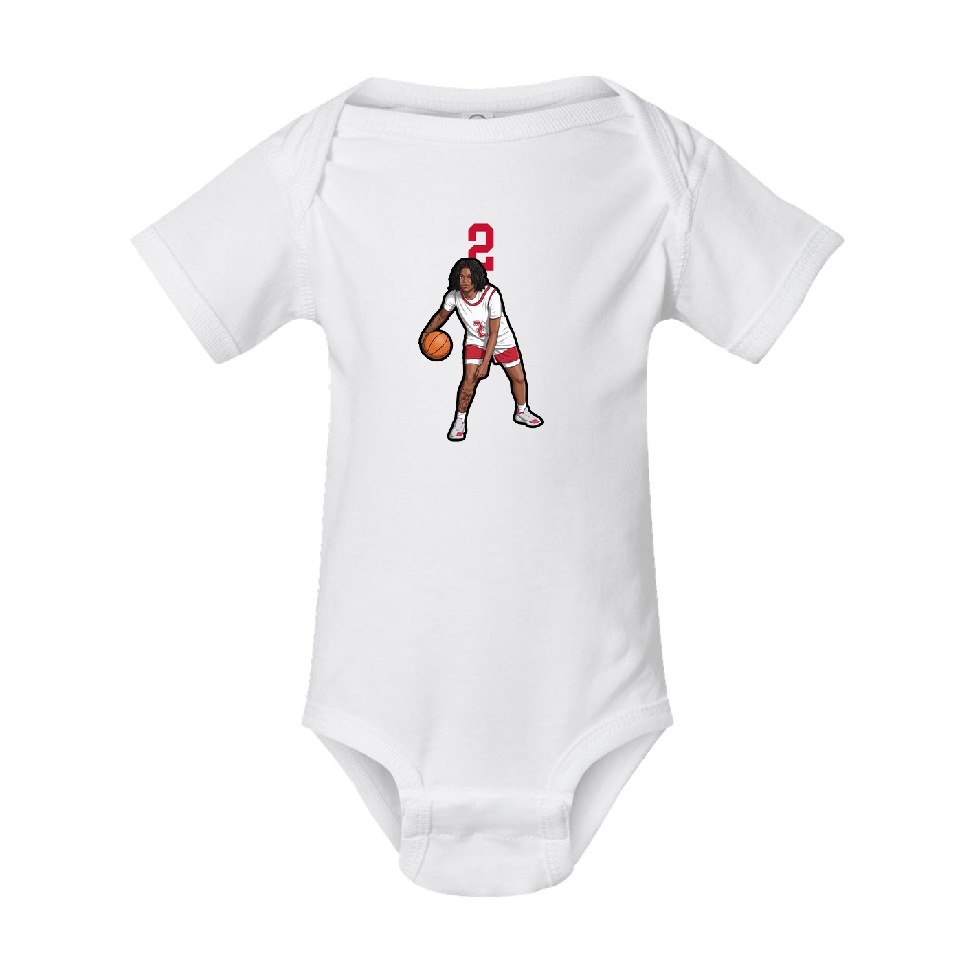 Baby Onesie — Number Top in White