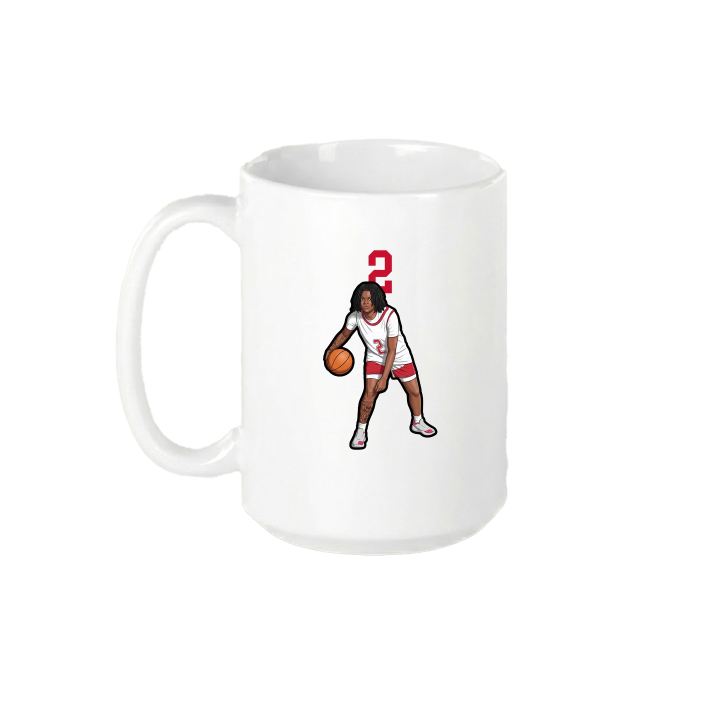 15oz Coffee Mug — Number Top in White