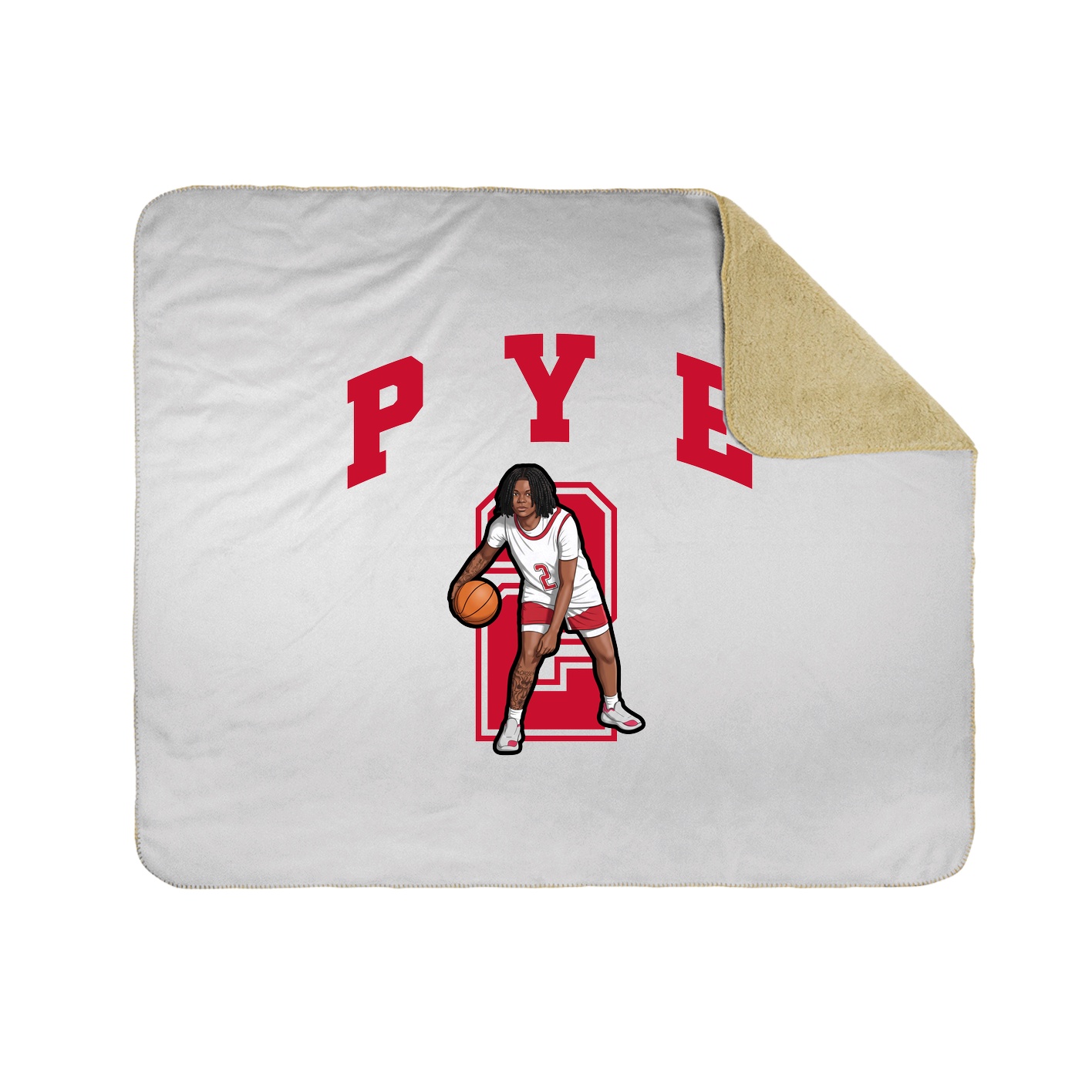 Throw Blanket — Number in White