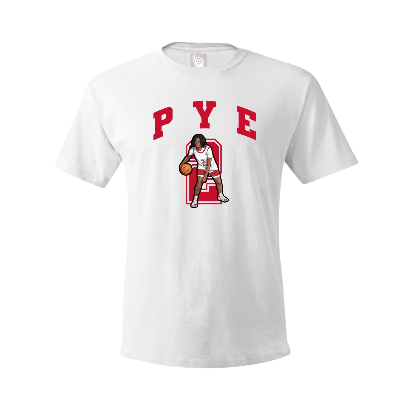 Youth Tee — Number in White