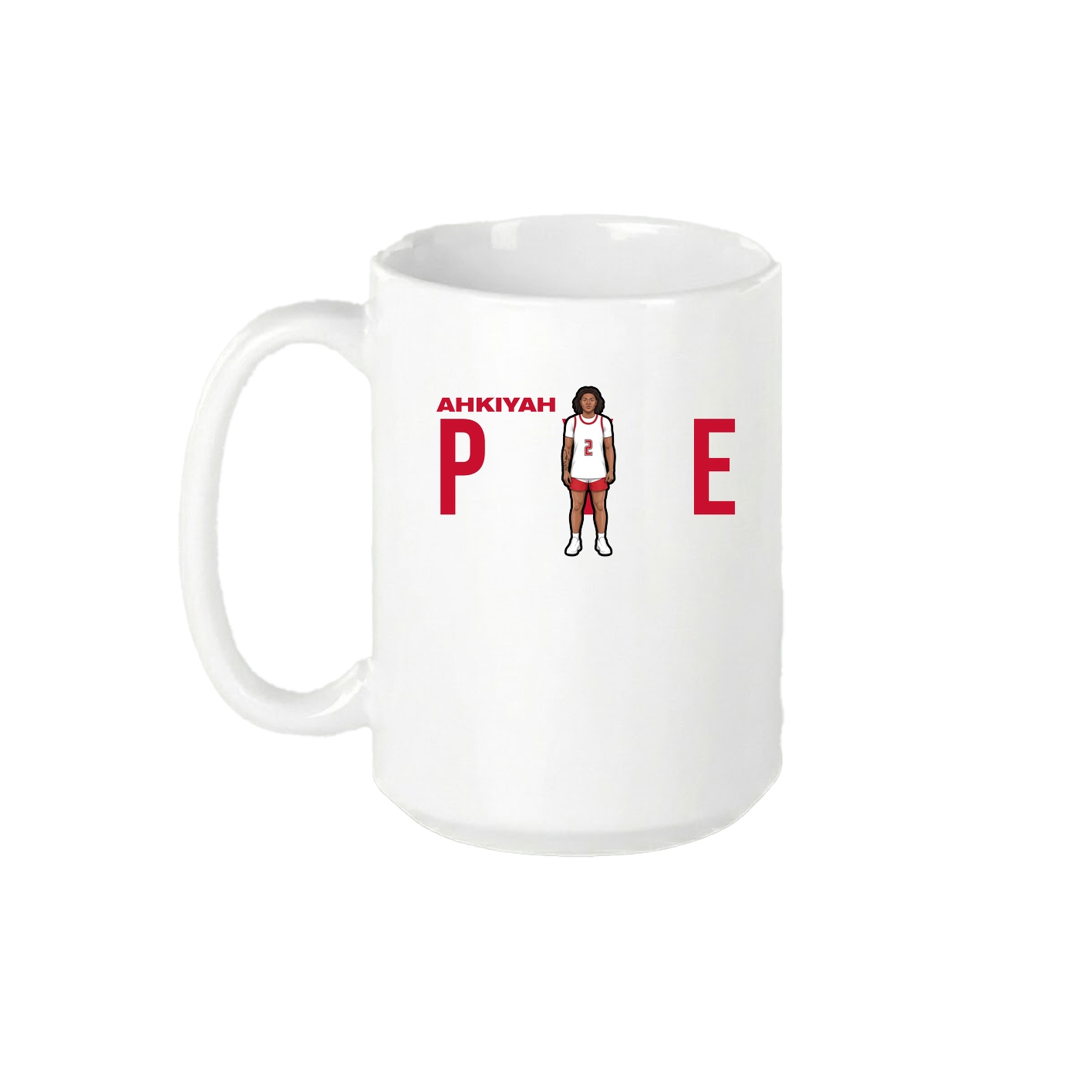15oz Coffee Mug — Player Name in White