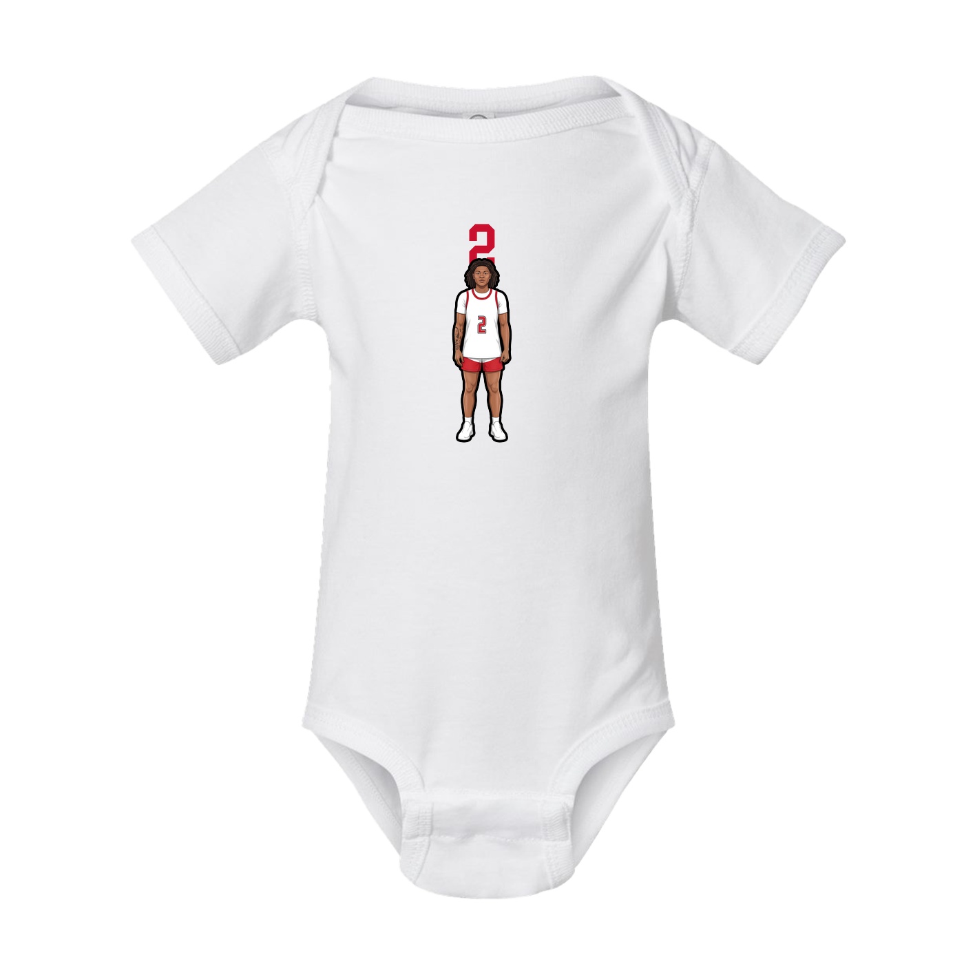 Baby Onesie — Number Top in White