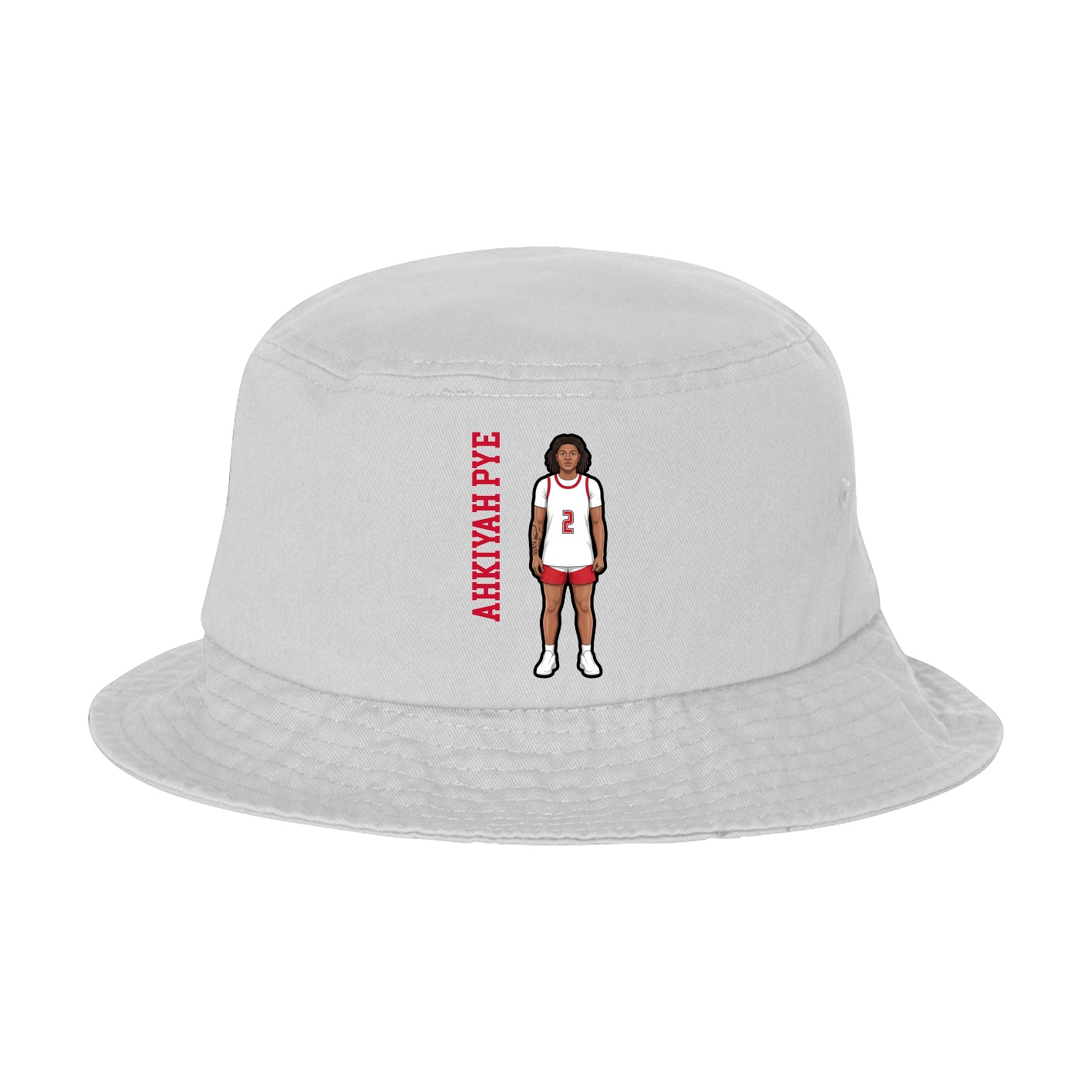 Bucket Cap — Name Vertical in White