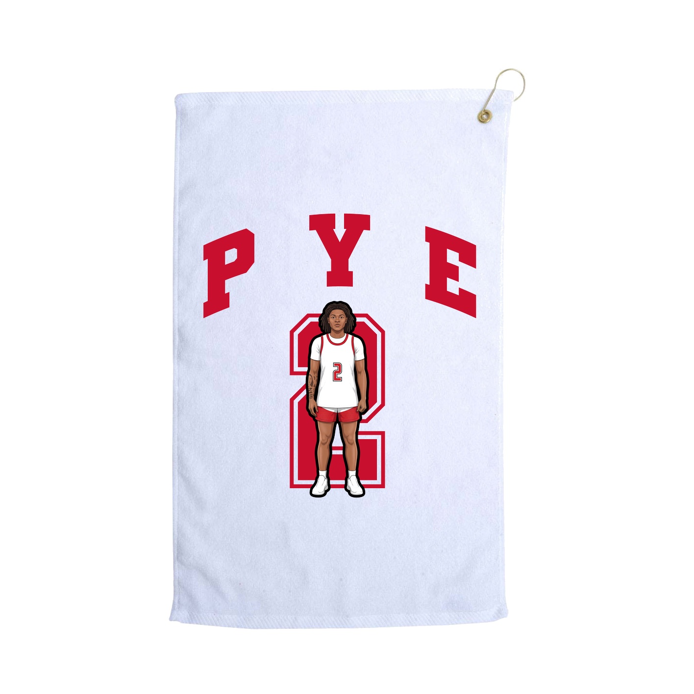 Golf Towel — Number in White