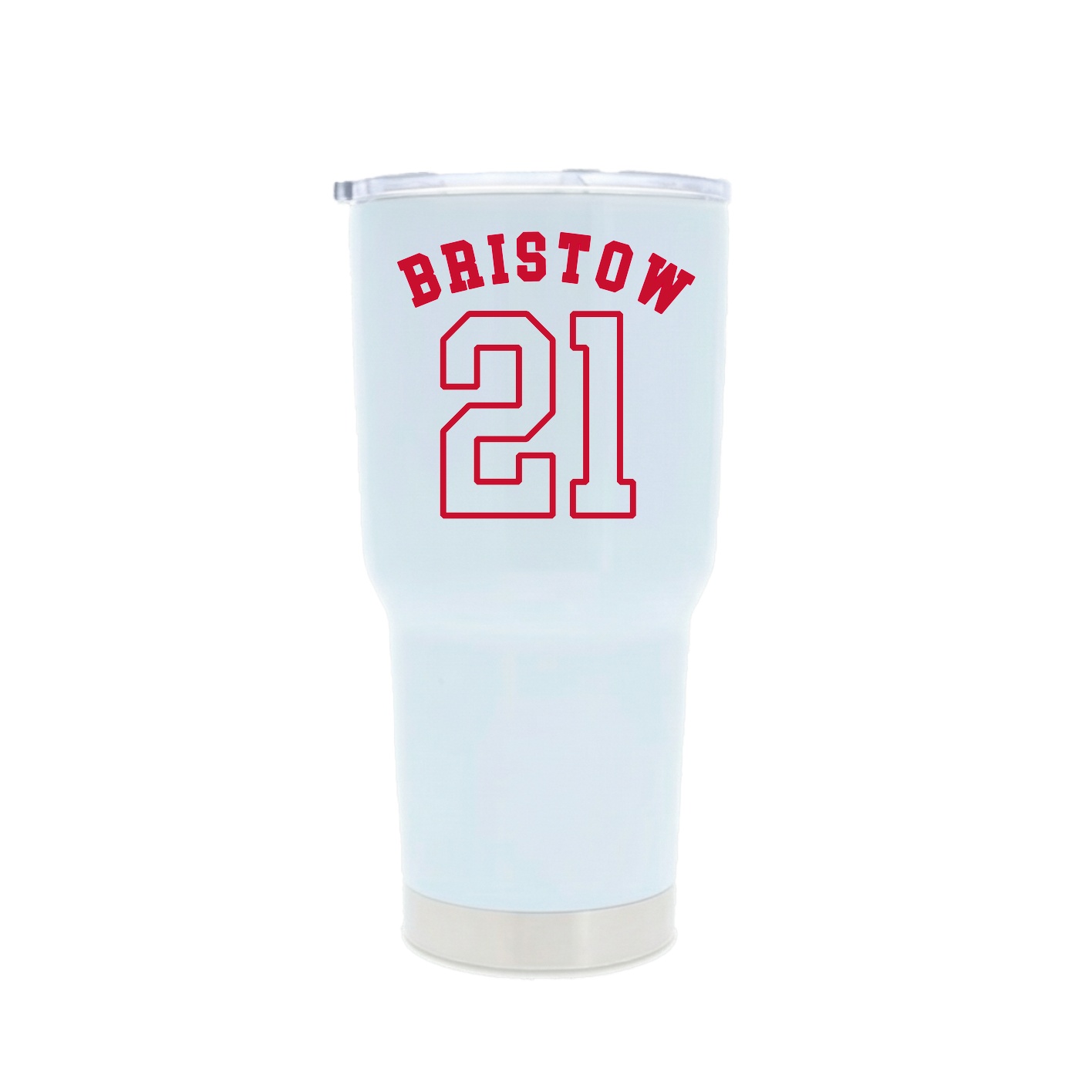 30oz Stainless Steel Tumbler — Shirsey Arch in White