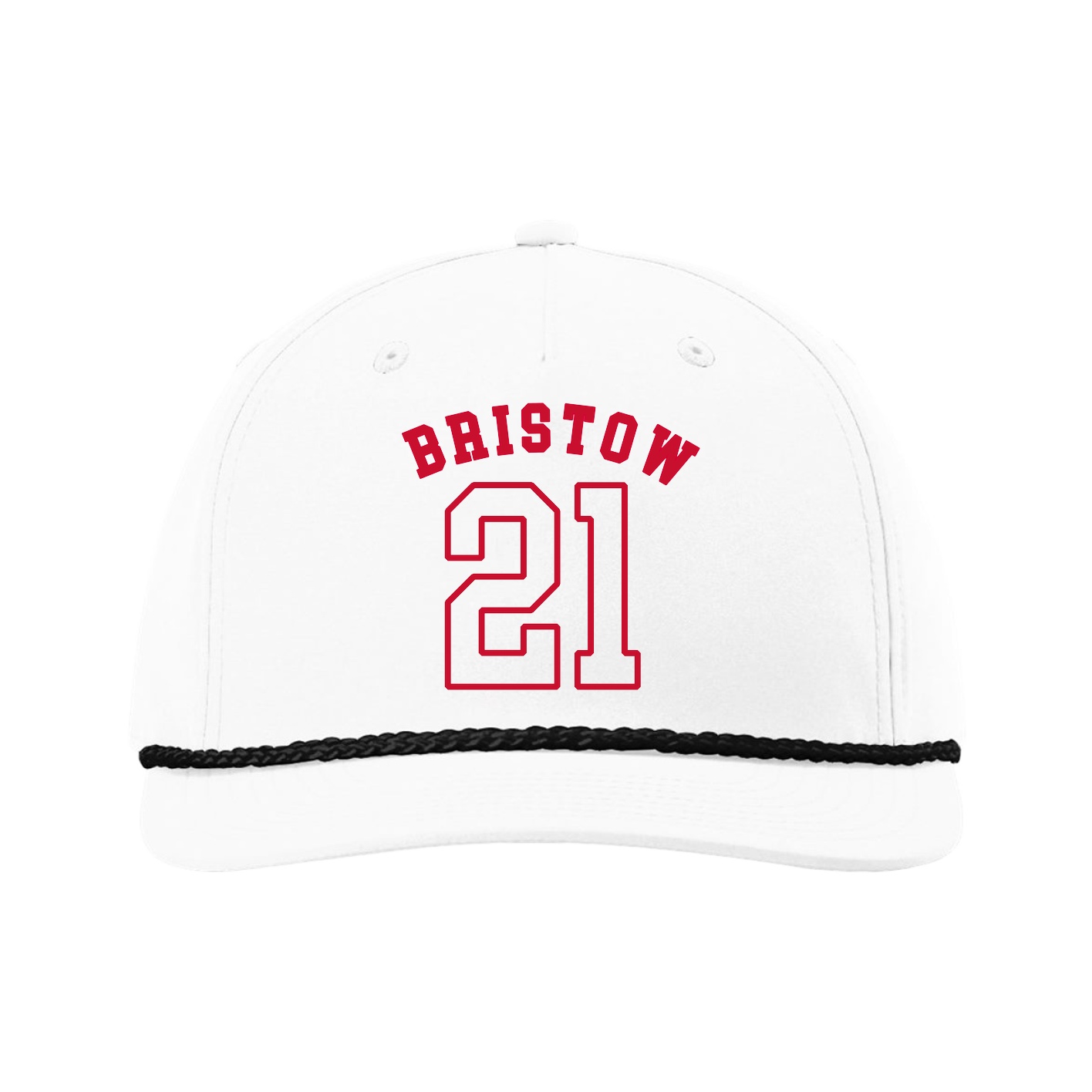 Five-Panel Classic Rope Cap — Shirsey Arch in White