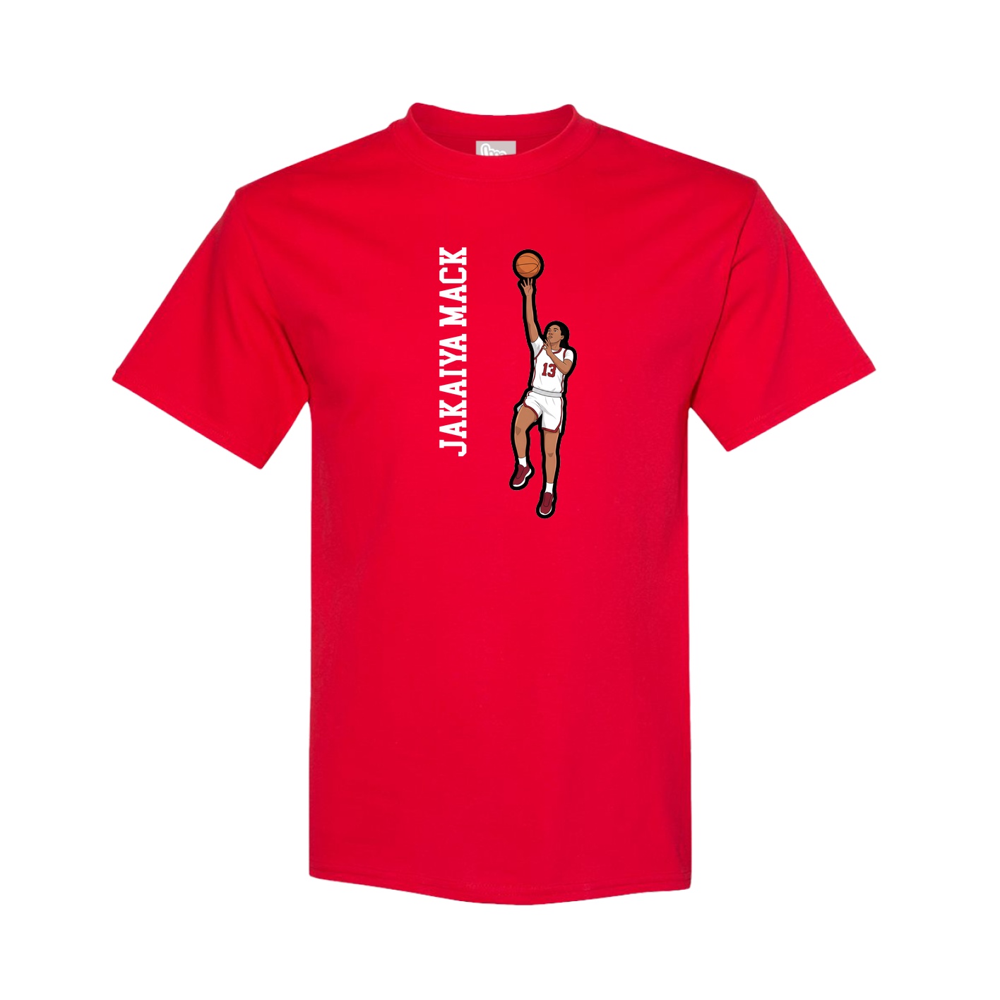 Tee — Name Vertical in Red