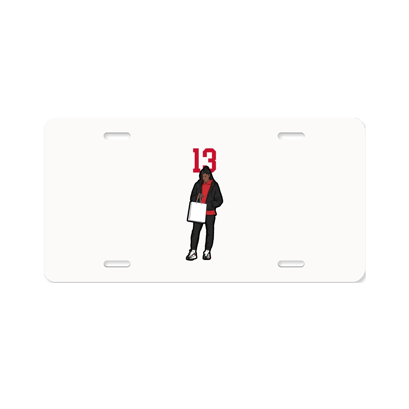 License Plate — Number Top in Classic