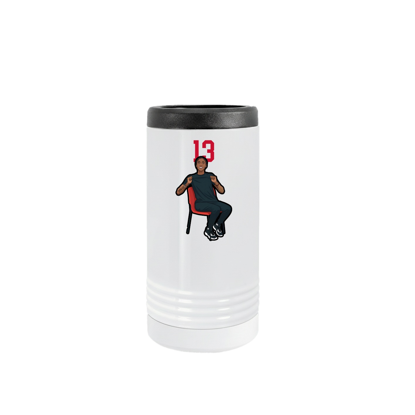 Slim Beverage Holder — Number Top in White