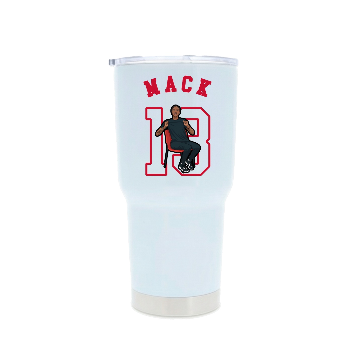 30oz Stainless Steel Tumbler — Shirsey Arch in White