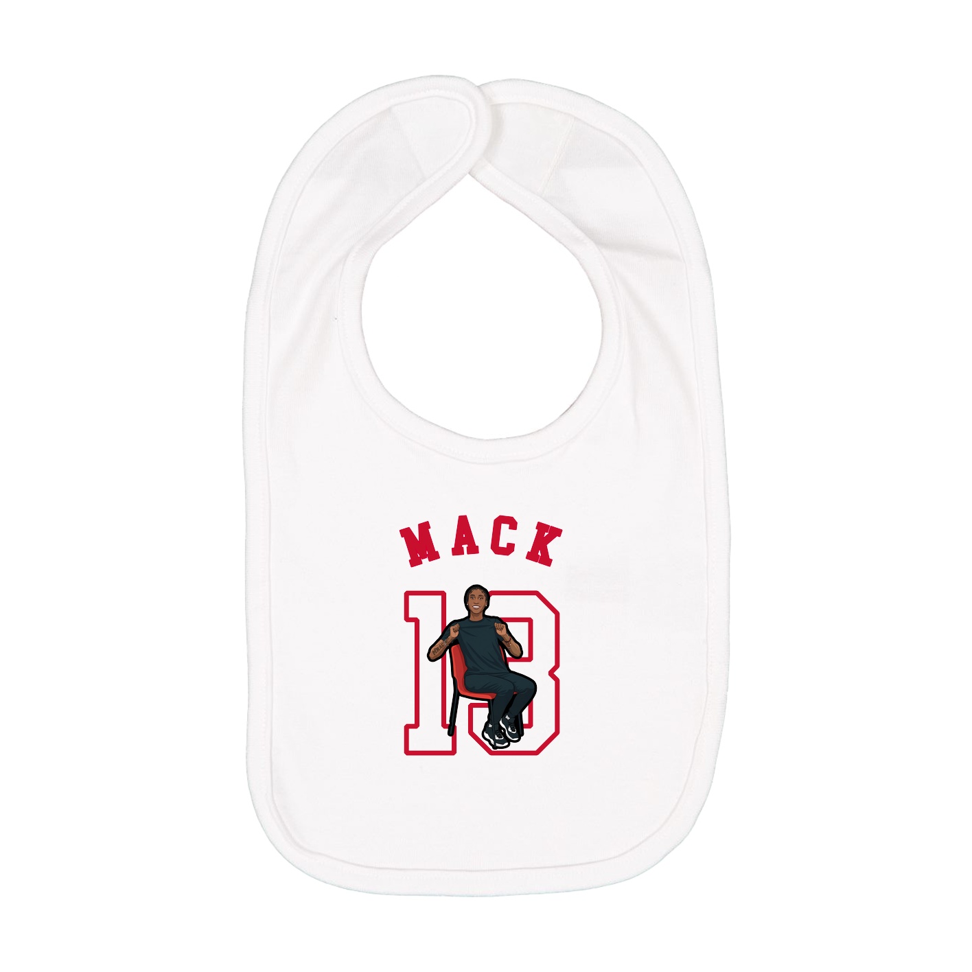 Infant Bib — Shirsey Arch in White
