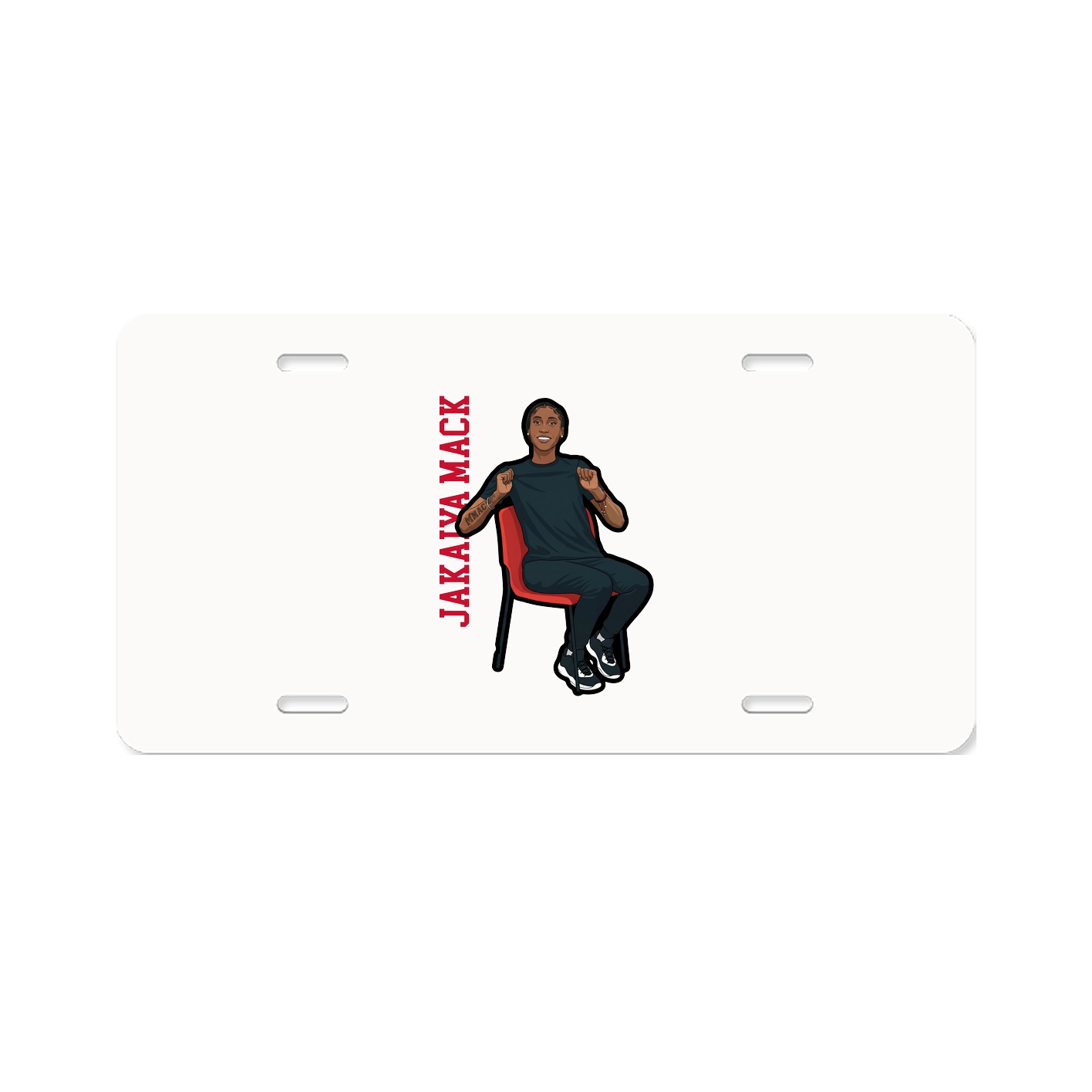 License Plate — Name Vertical in Classic