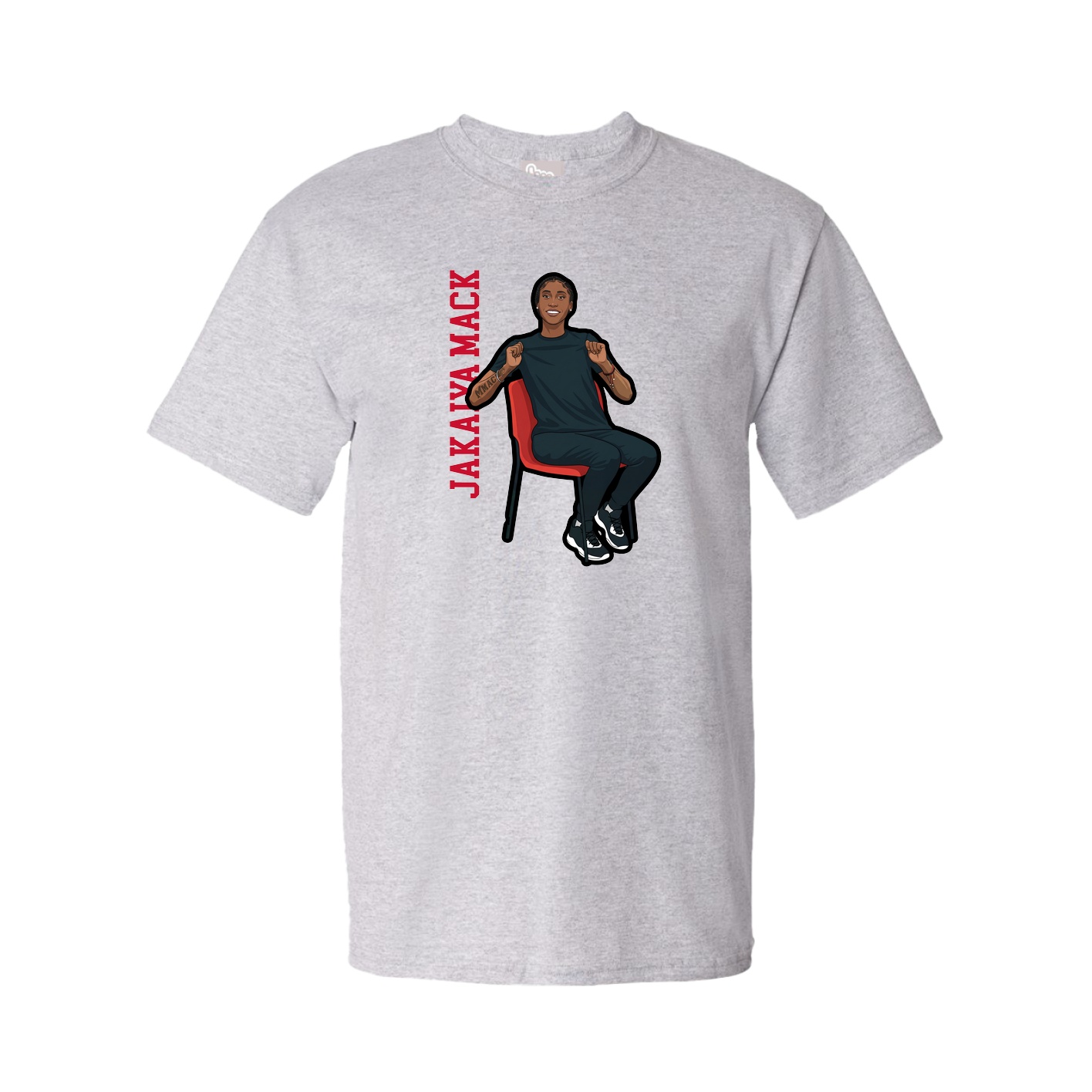Youth Tee — Name Vertical in Grey