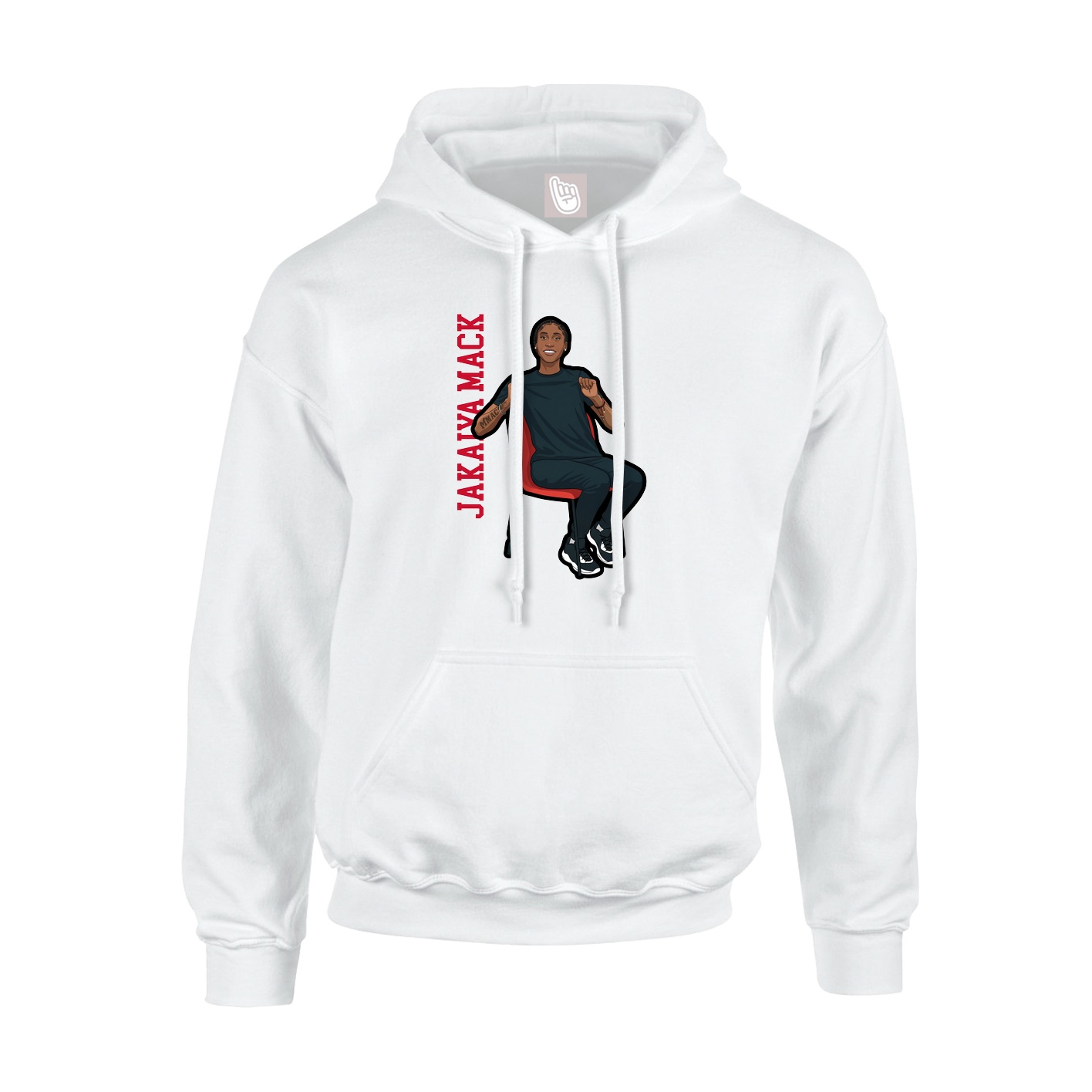 Youth Hoodie — Name Vertical in White