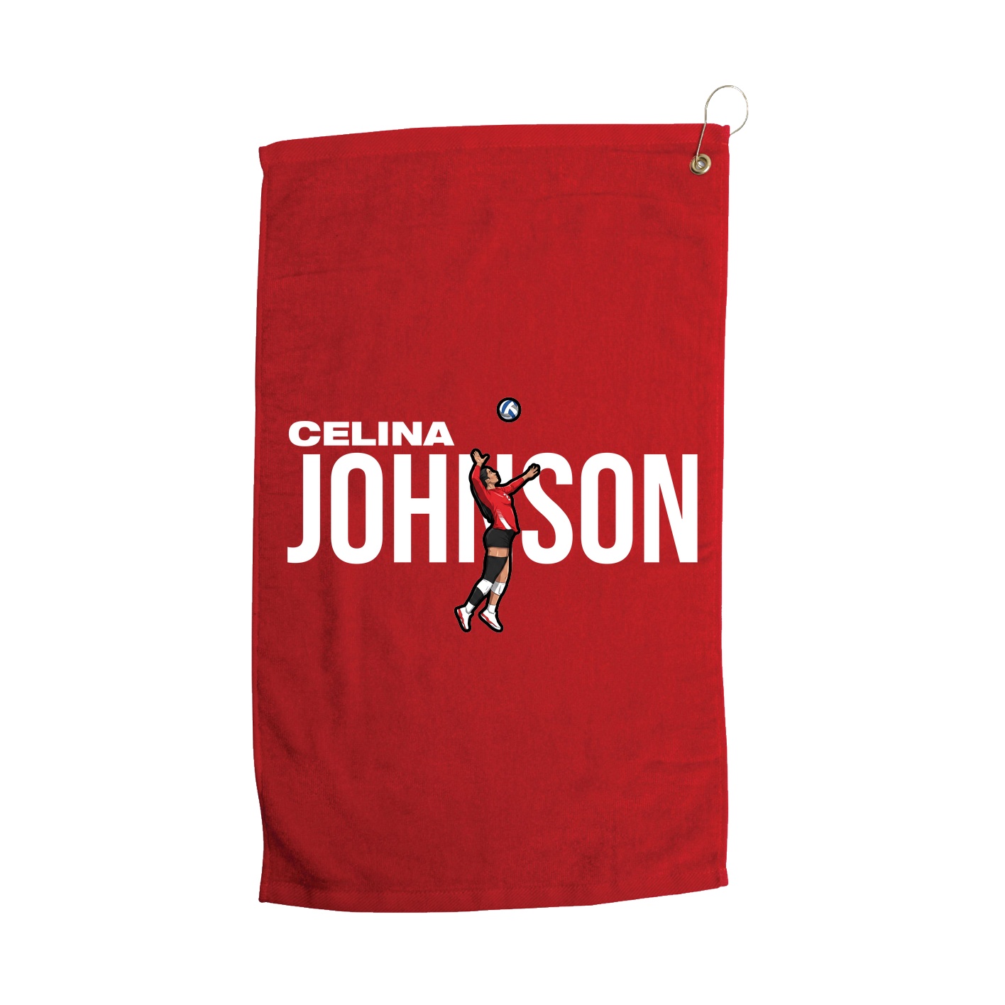 Golf Towel — Player Name in Red