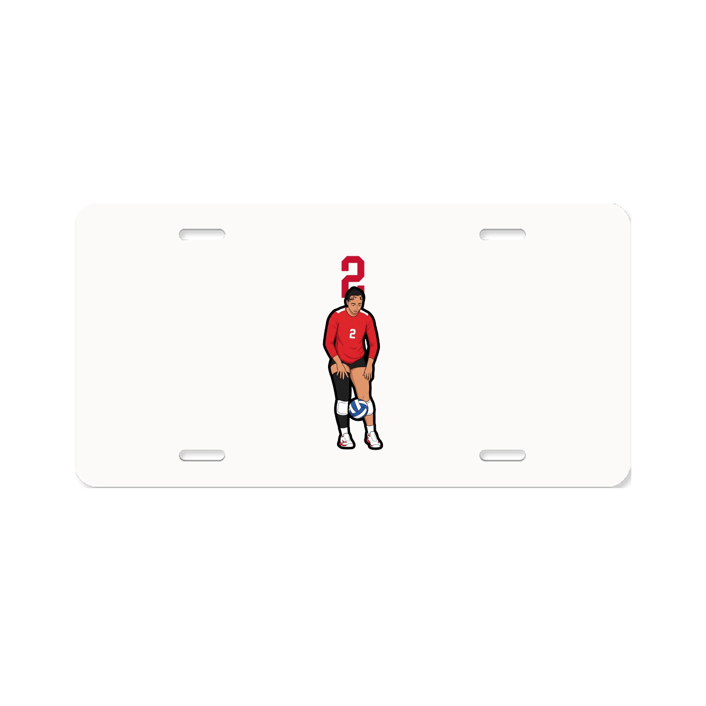 License Plate — Number Top in Classic