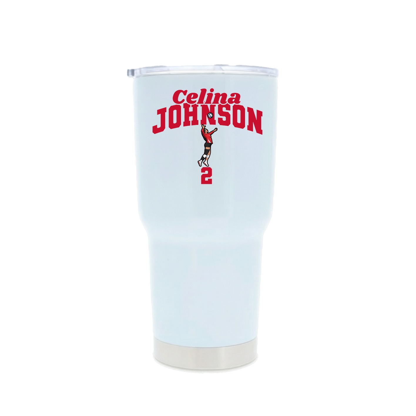 30oz Stainless Steel Tumbler — Signature Arch in White