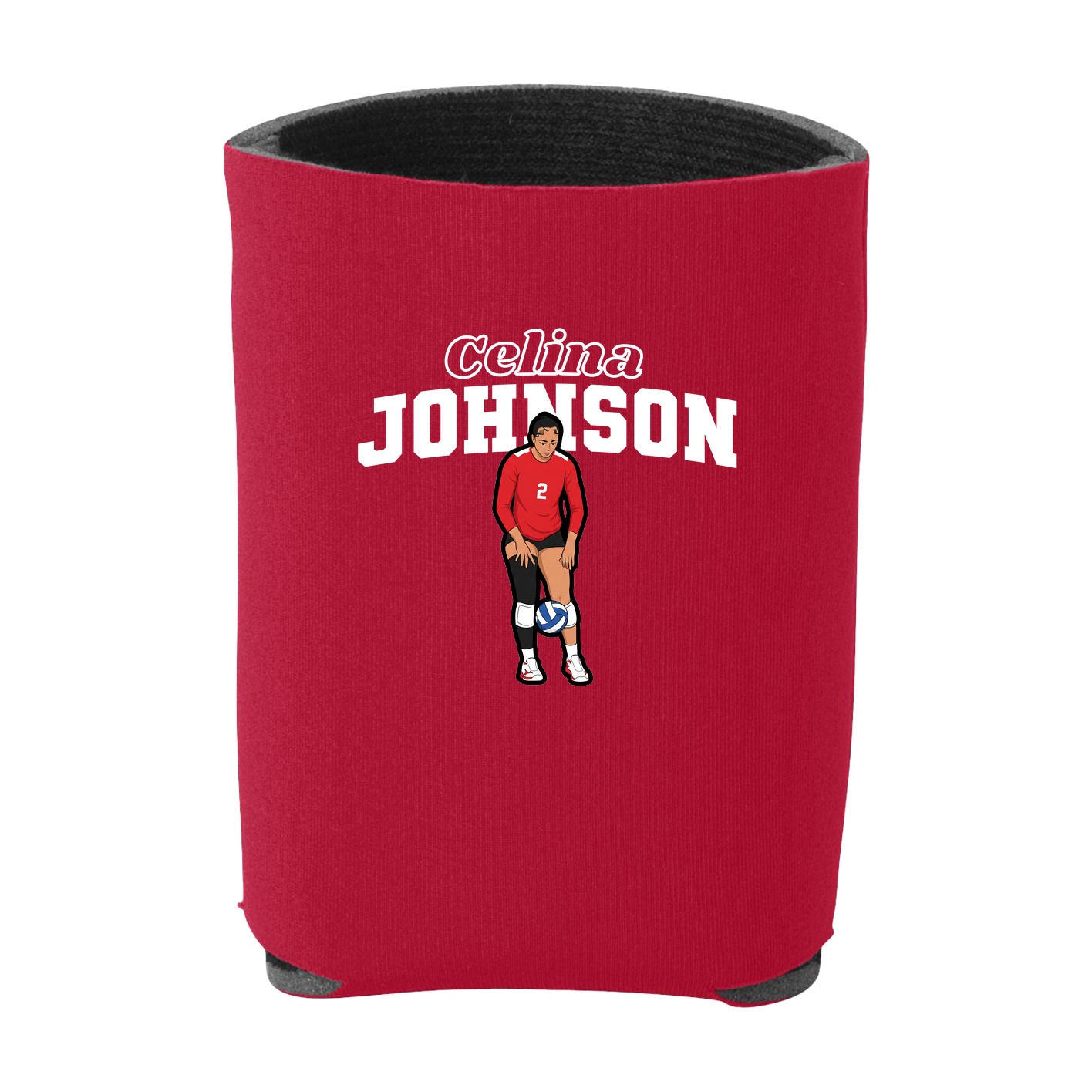 Can Holder — Name Arch in Red