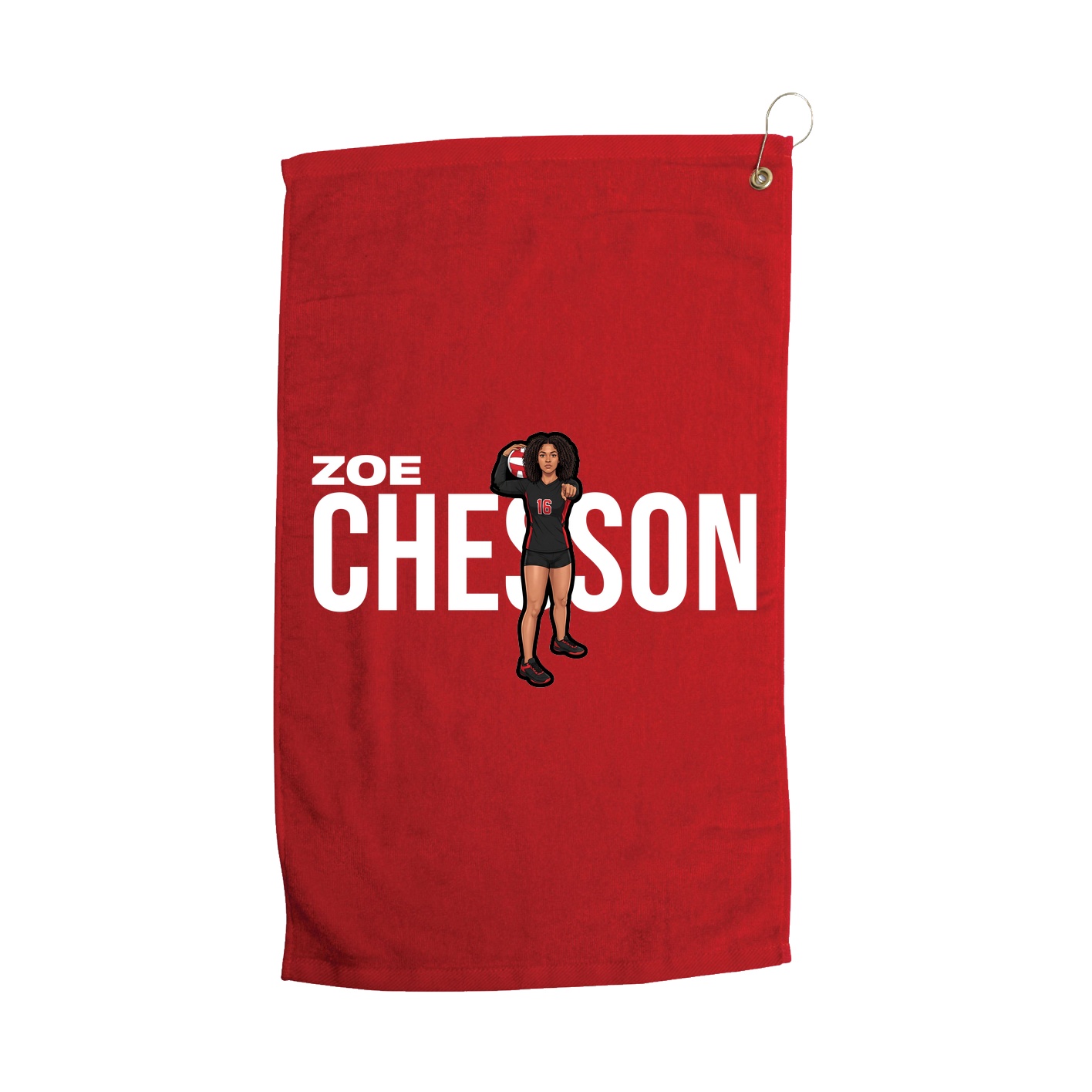 Golf Towel — Player Name in Red
