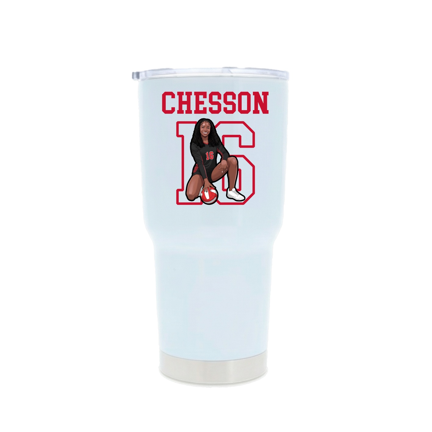 30oz Stainless Steel Tumbler — Shirsey in White