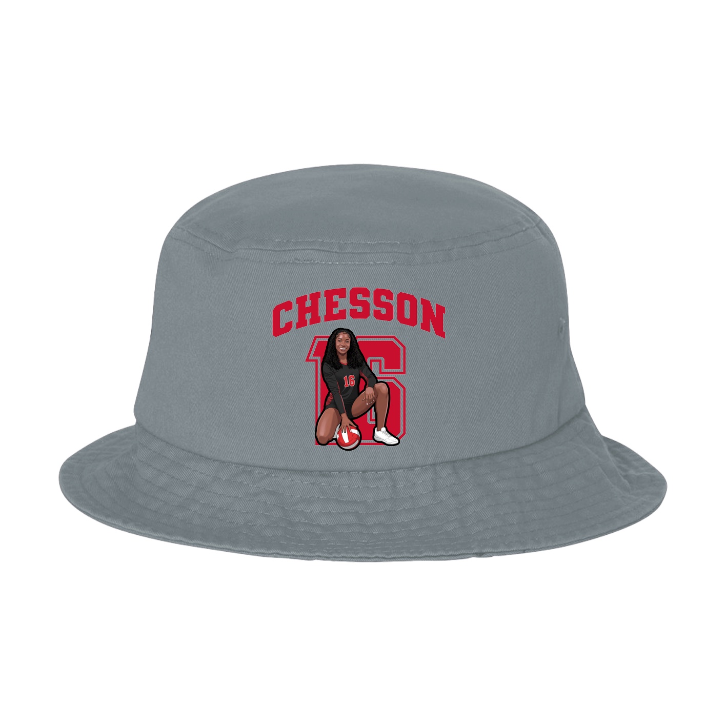 Bucket Cap — Number in Grey
