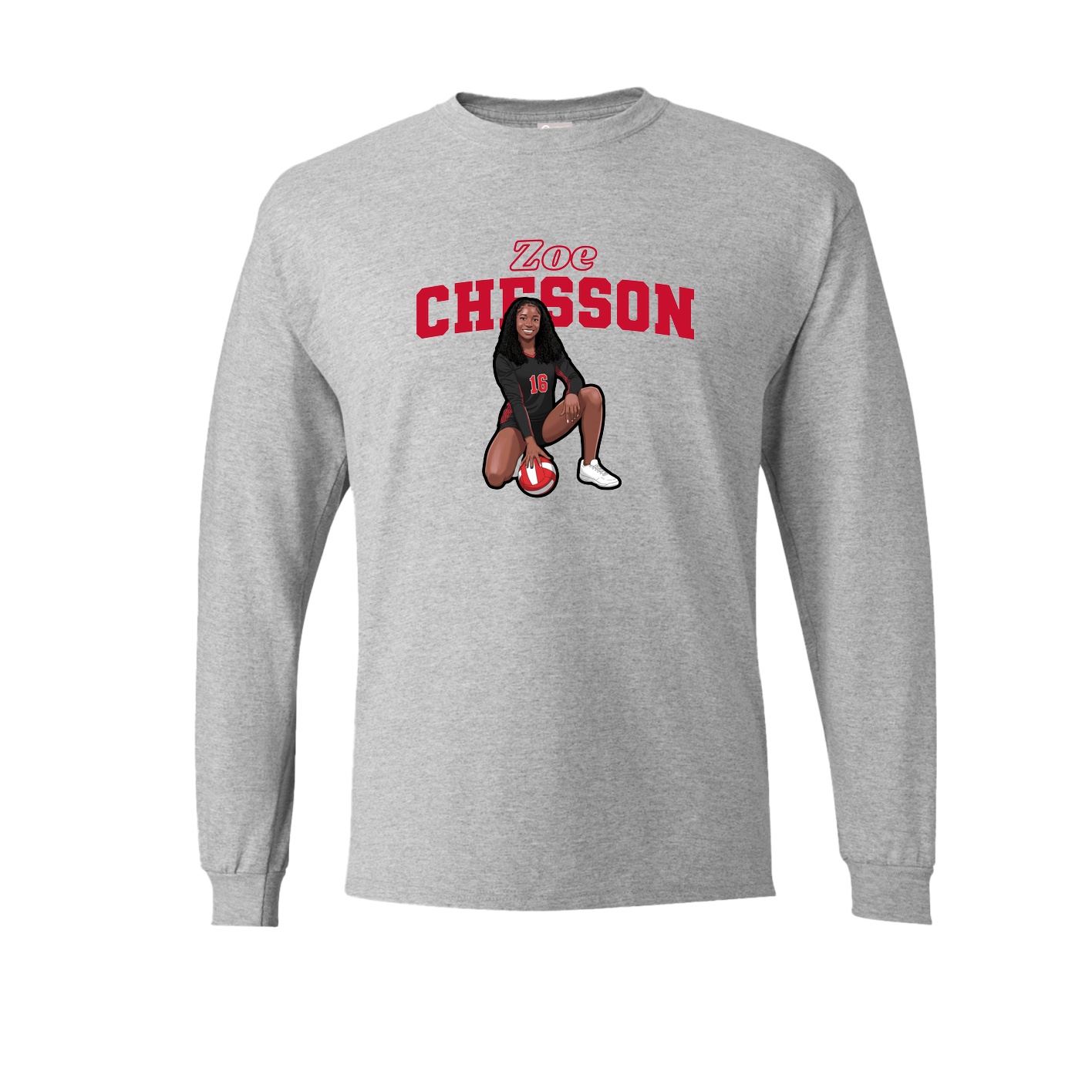 Long Sleeve Tee — Name Arch in Grey