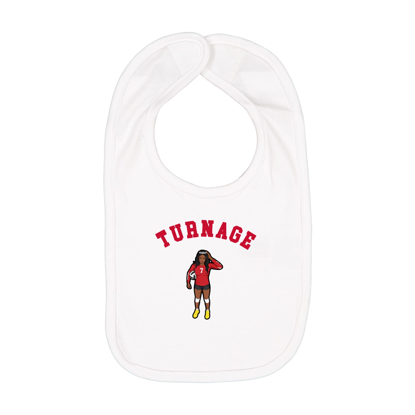 Infant Bib — Shirsey Arch in White