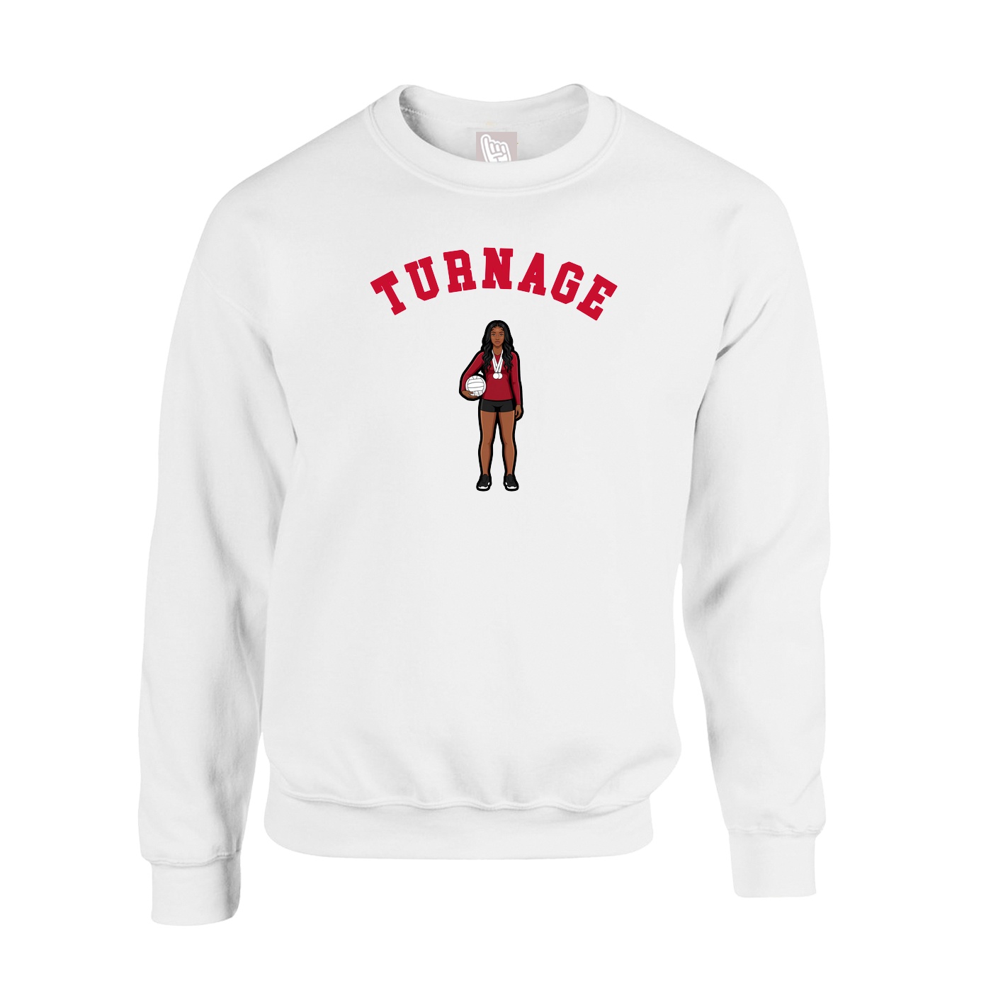 Fleece Crew — Shirsey Arch in White