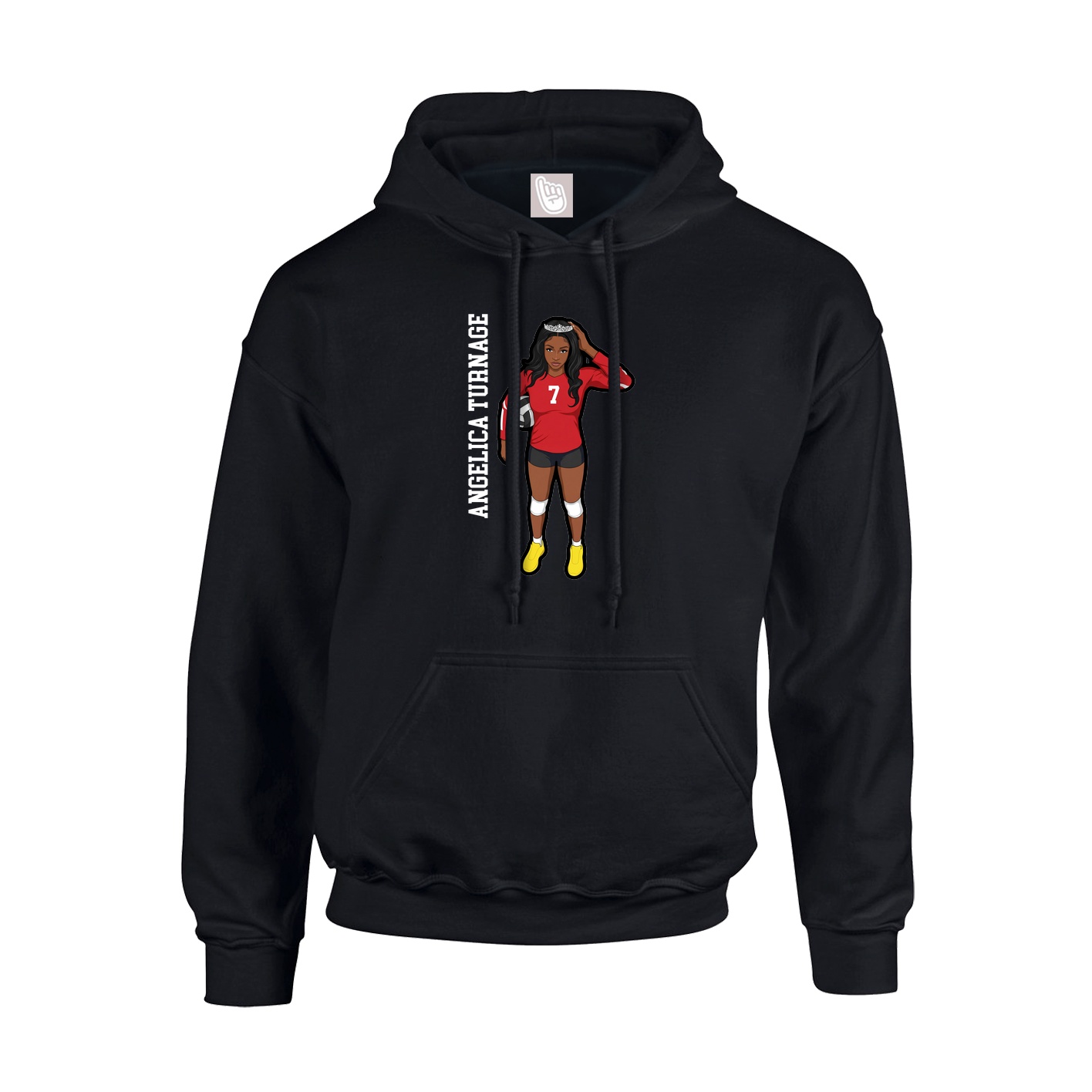 Youth Hoodie — Name Vertical in Black