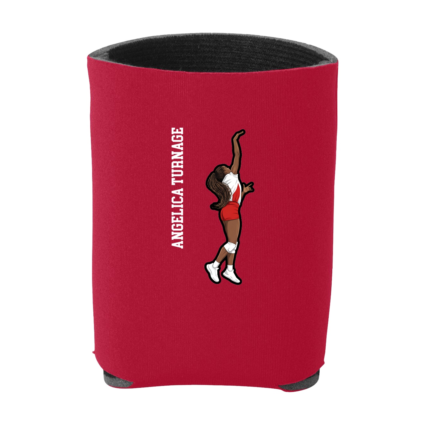 Can Holder — Name Vertical in Red