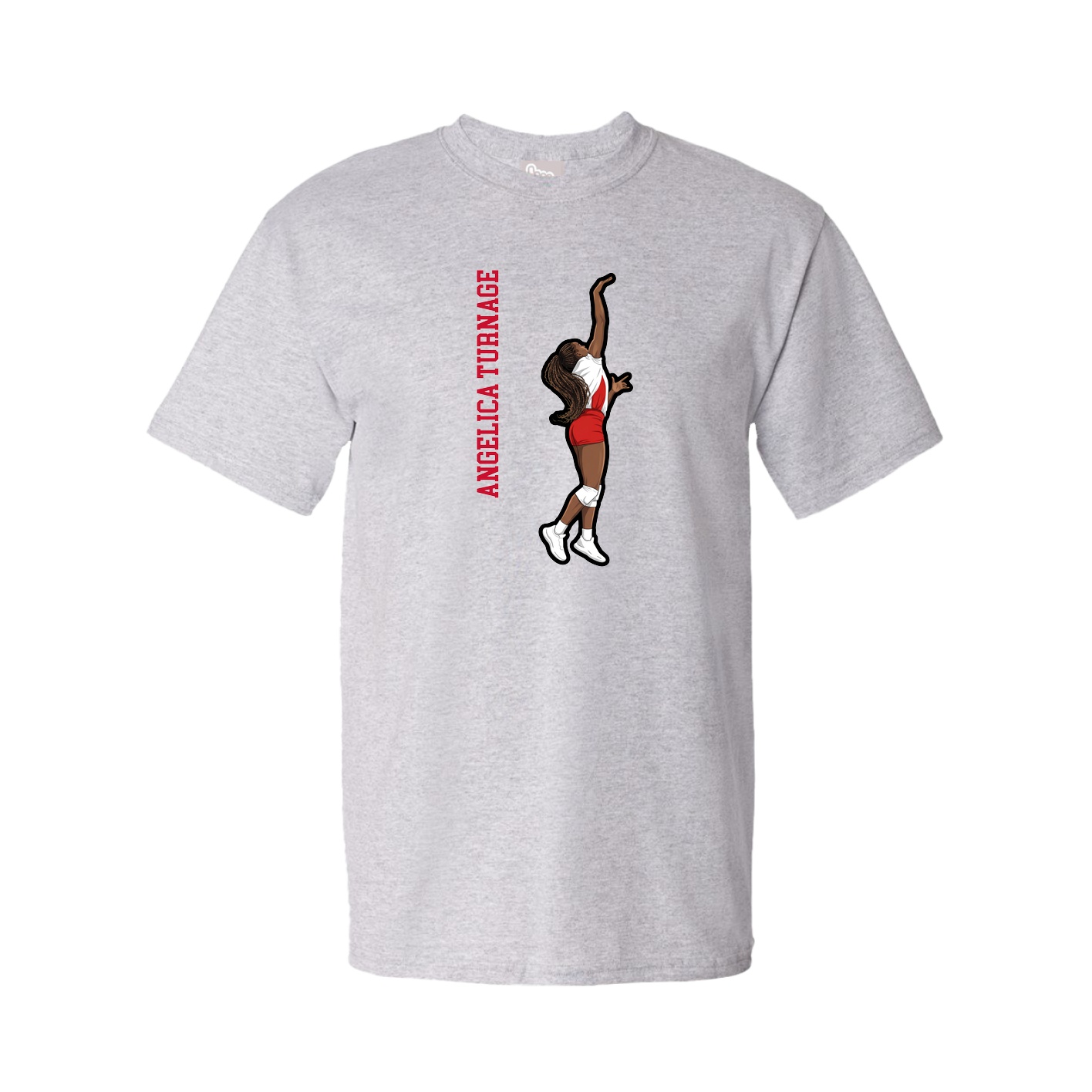 Youth Tee — Name Vertical in Grey