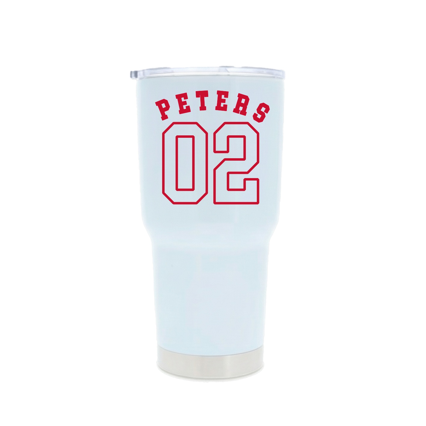 30oz Stainless Steel Tumbler — Shirsey Arch in White