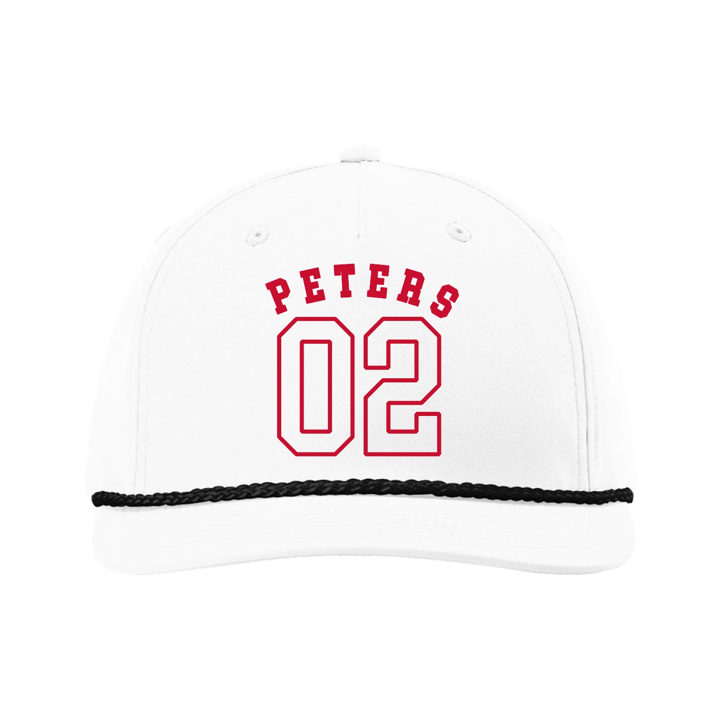 Five-Panel Classic Rope Cap — Shirsey Arch in White
