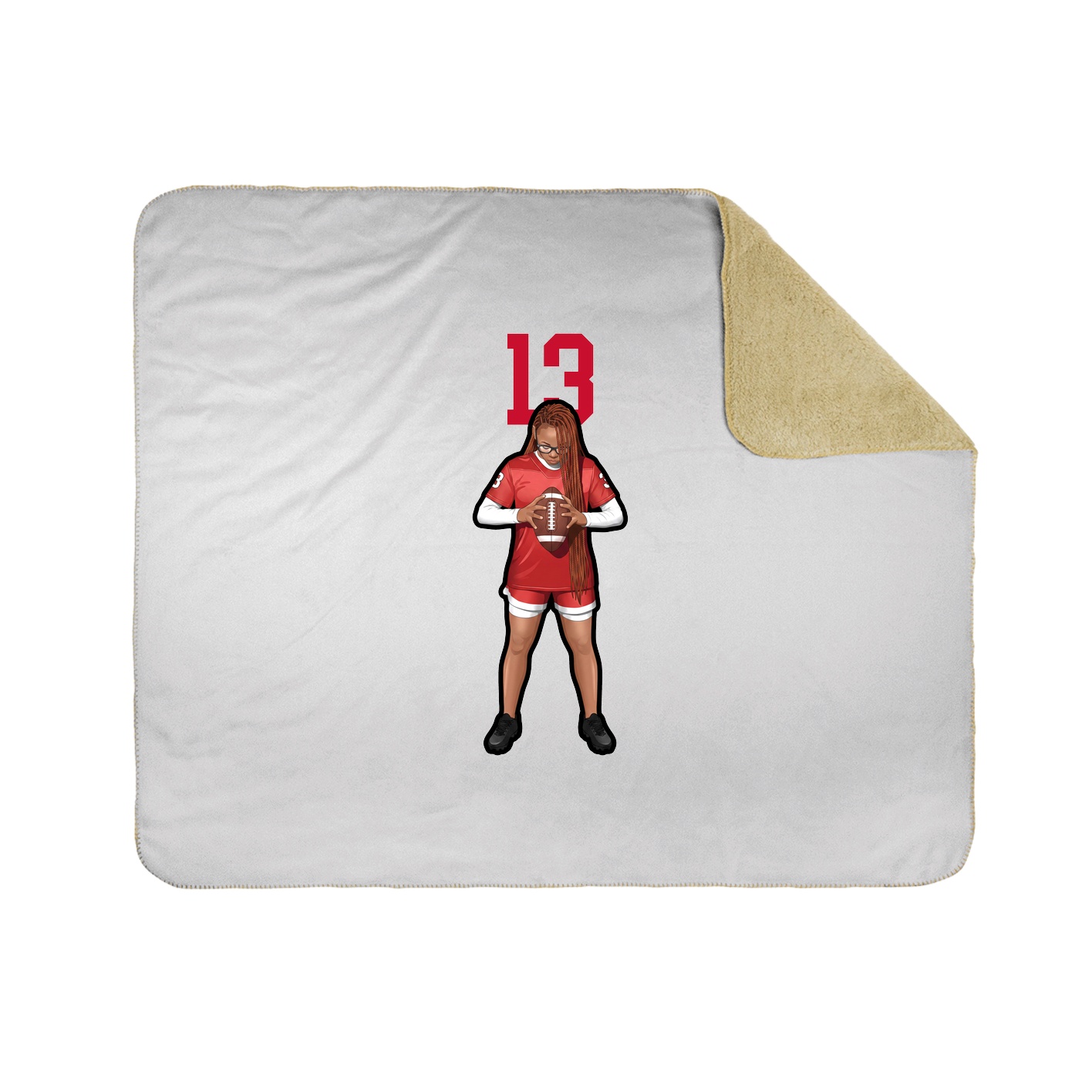Throw Blanket — Number Top in White