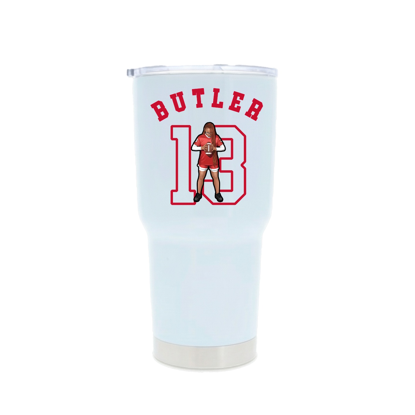 30oz Stainless Steel Tumbler — Shirsey Arch in White