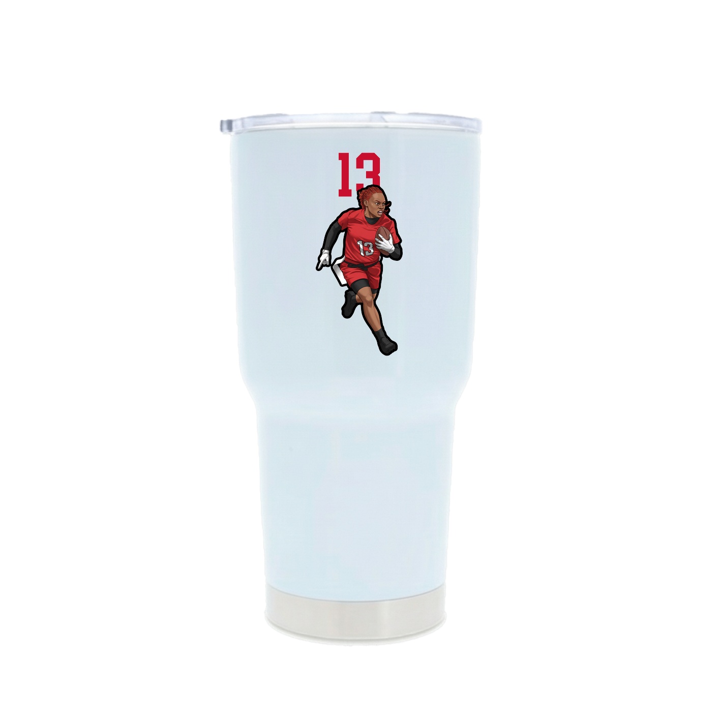 30oz Stainless Steel Tumbler — Number Top in White