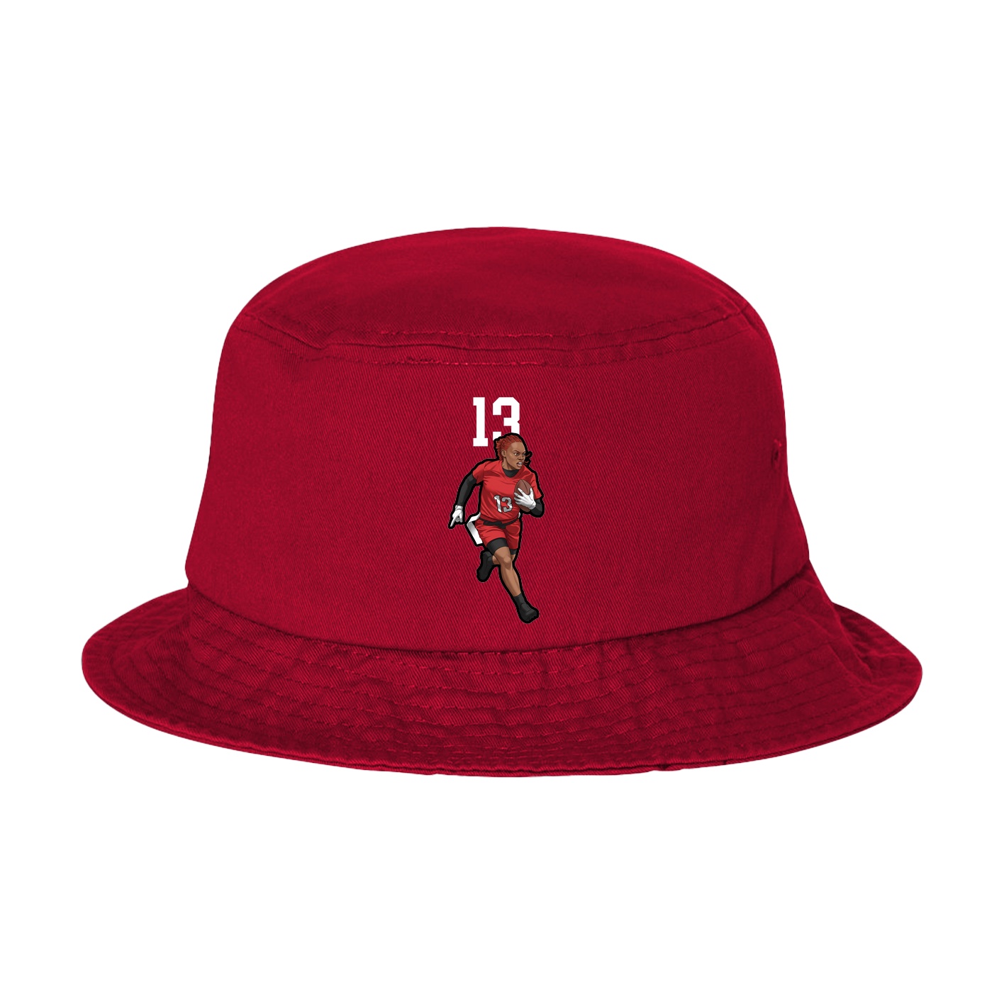 Bucket Cap — Number Top in Red