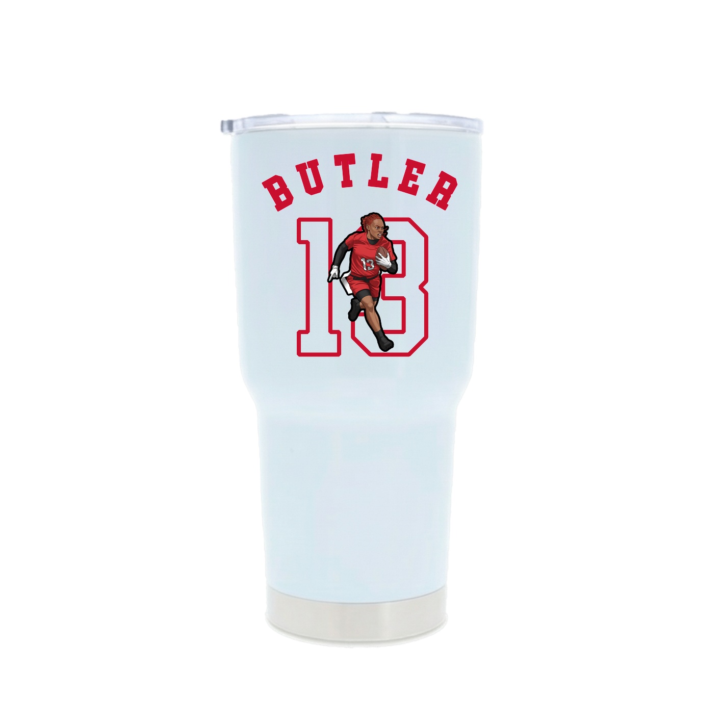 30oz Stainless Steel Tumbler — Shirsey Arch in White