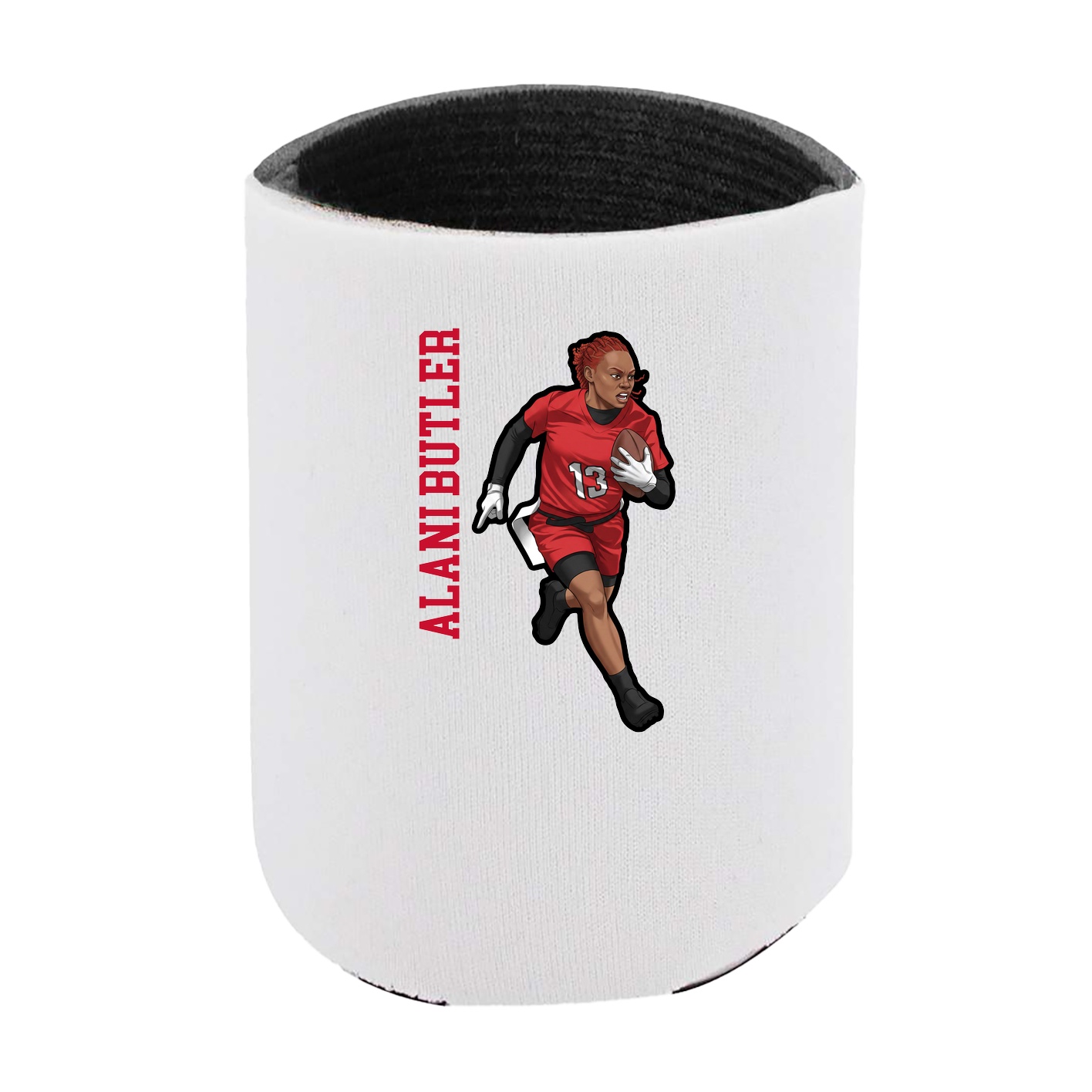 Can Holder — Name Vertical in White