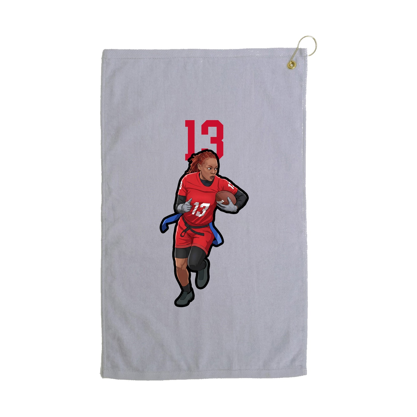 Golf Towel — Number Top in Grey
