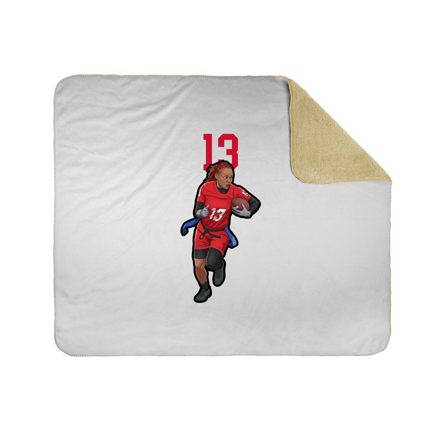 Throw Blanket — Number Top in White