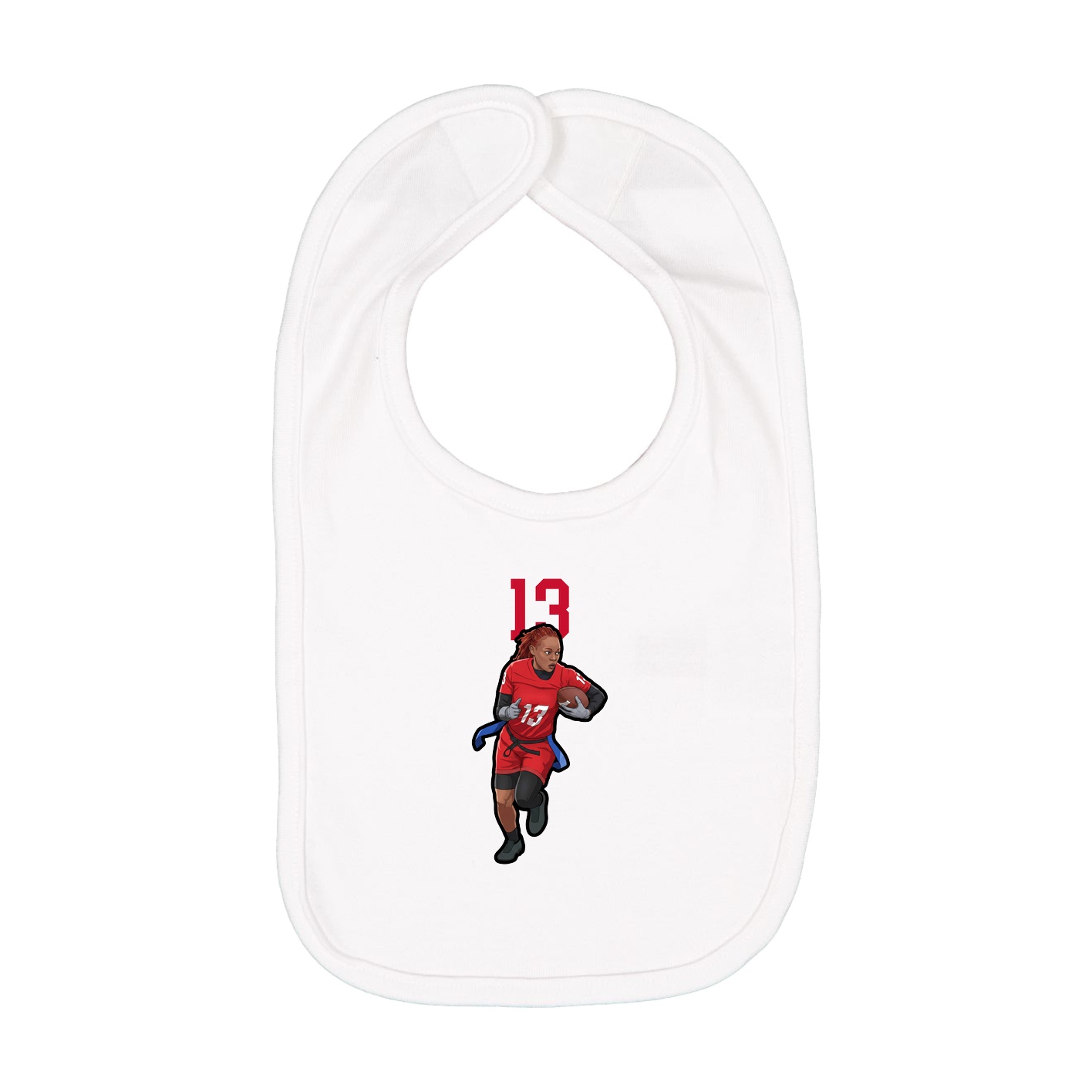 Infant Bib — Number Top in White