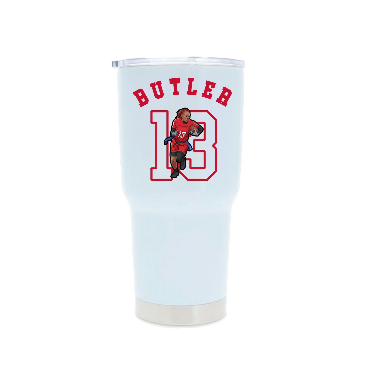 30oz Stainless Steel Tumbler — Shirsey Arch in White